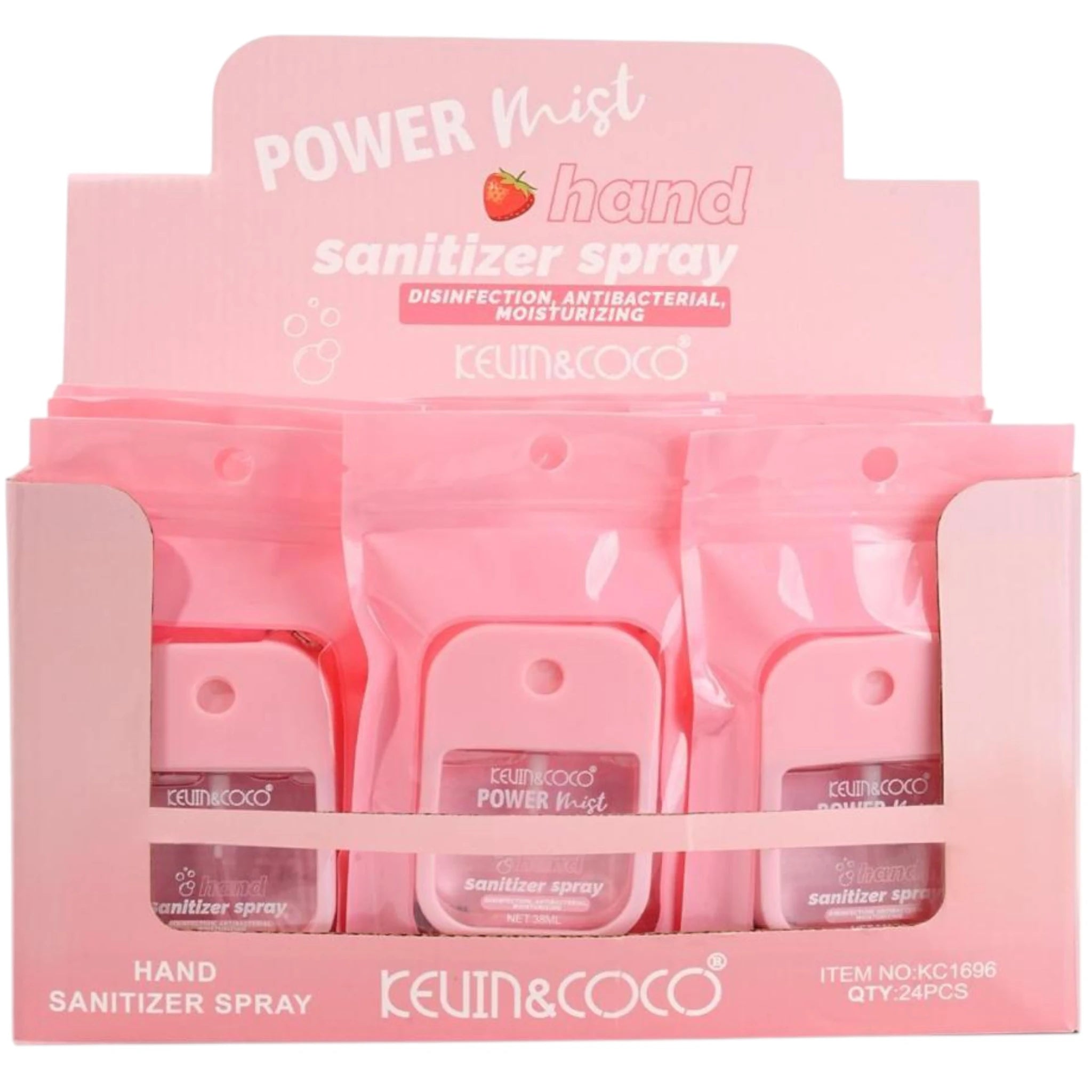 (24-pack) Kevin & Coco Hand Spray Strawberry