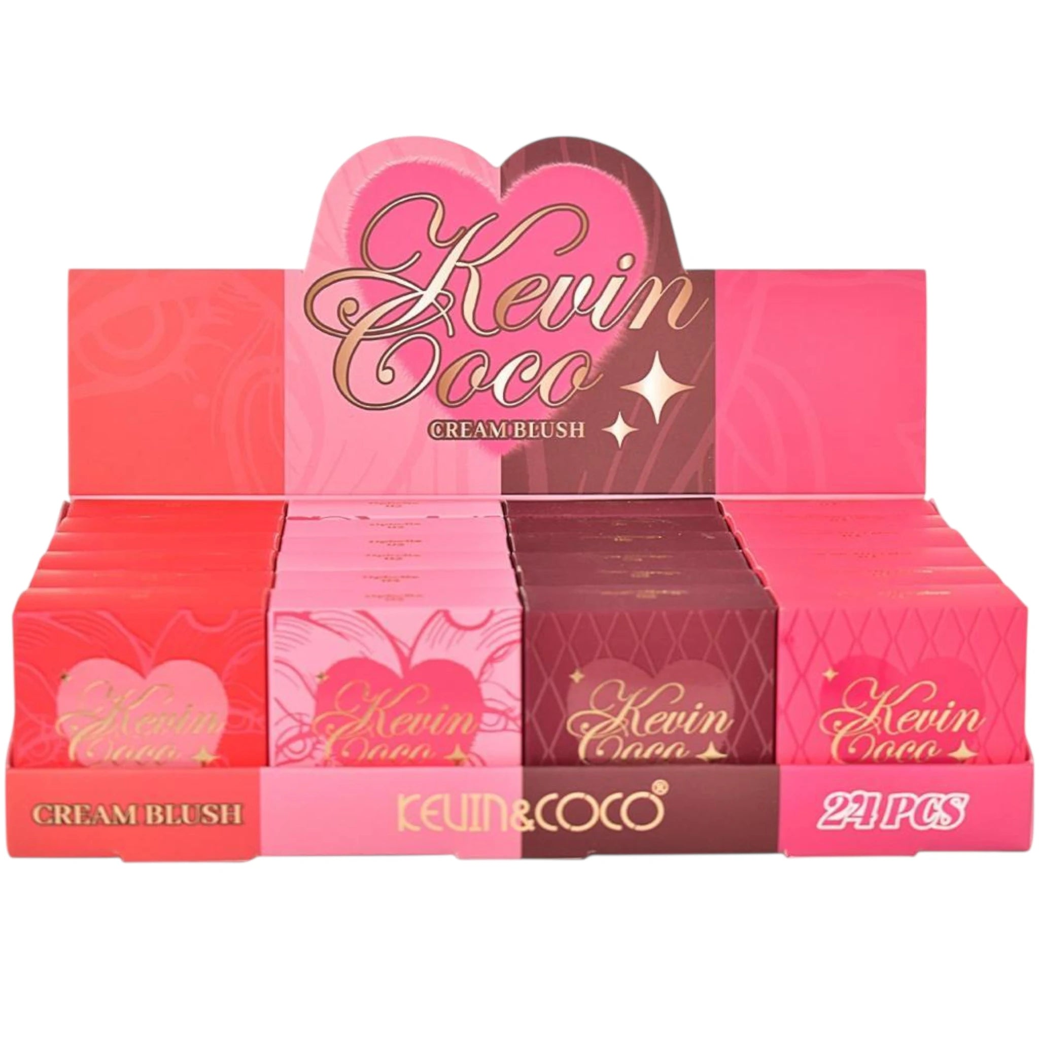 (24-pack) Kevin & Coco Heart Cream Blush