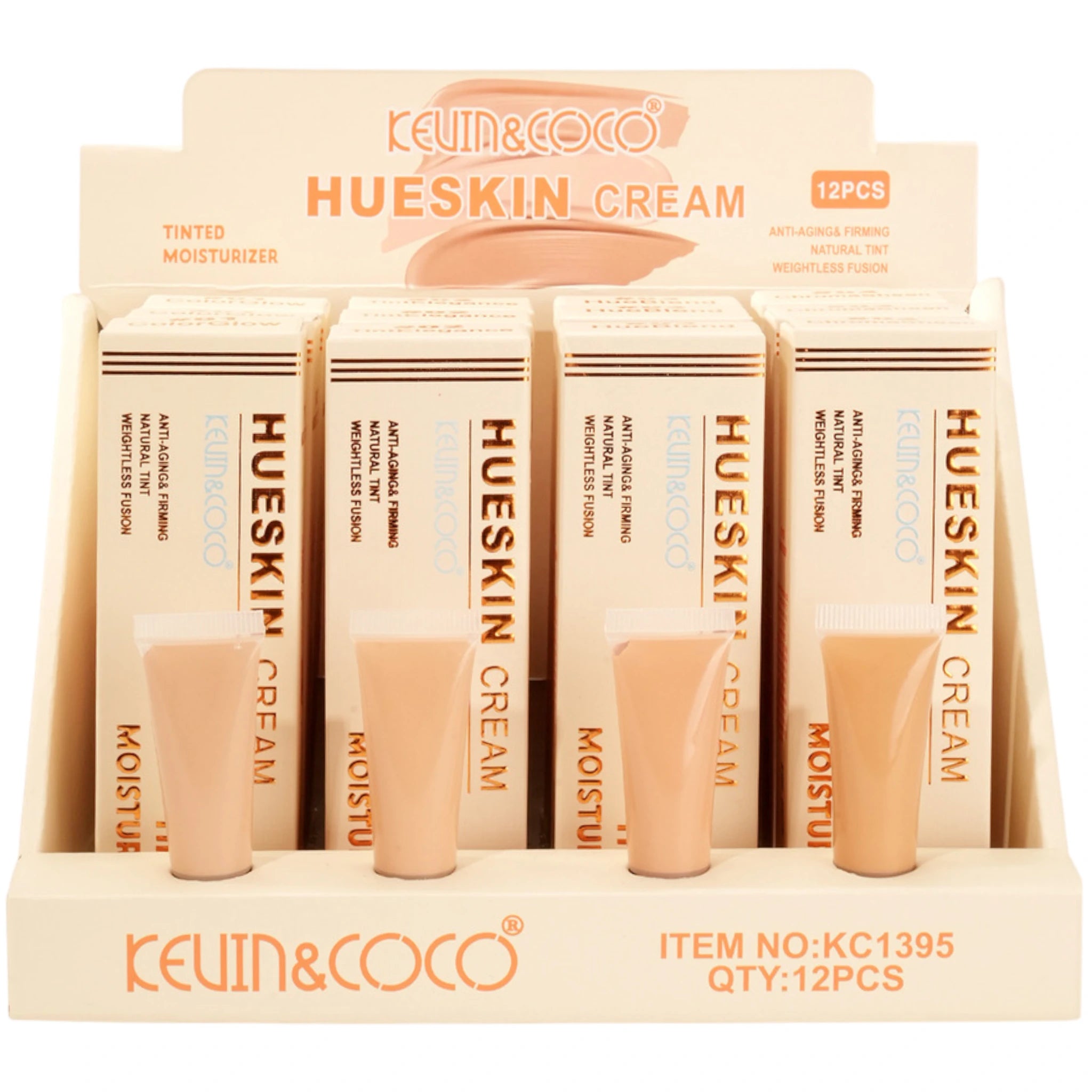 (12-pack) Kevin & Coco Hueskin Bb Cream Tinted Moisturizer