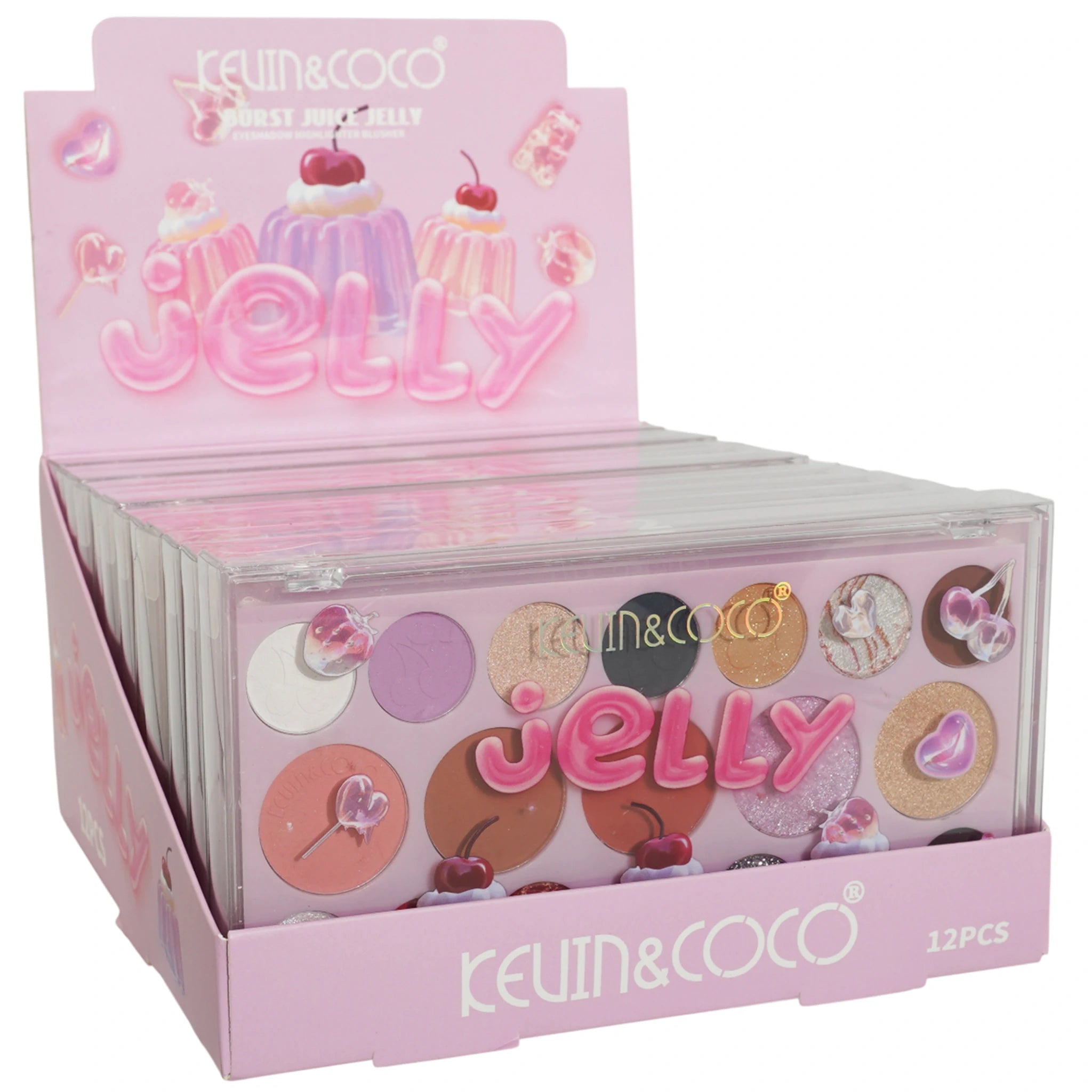 (12-pack) Kevin & Coco Jelly Eyeshadow Highlighter Blusher