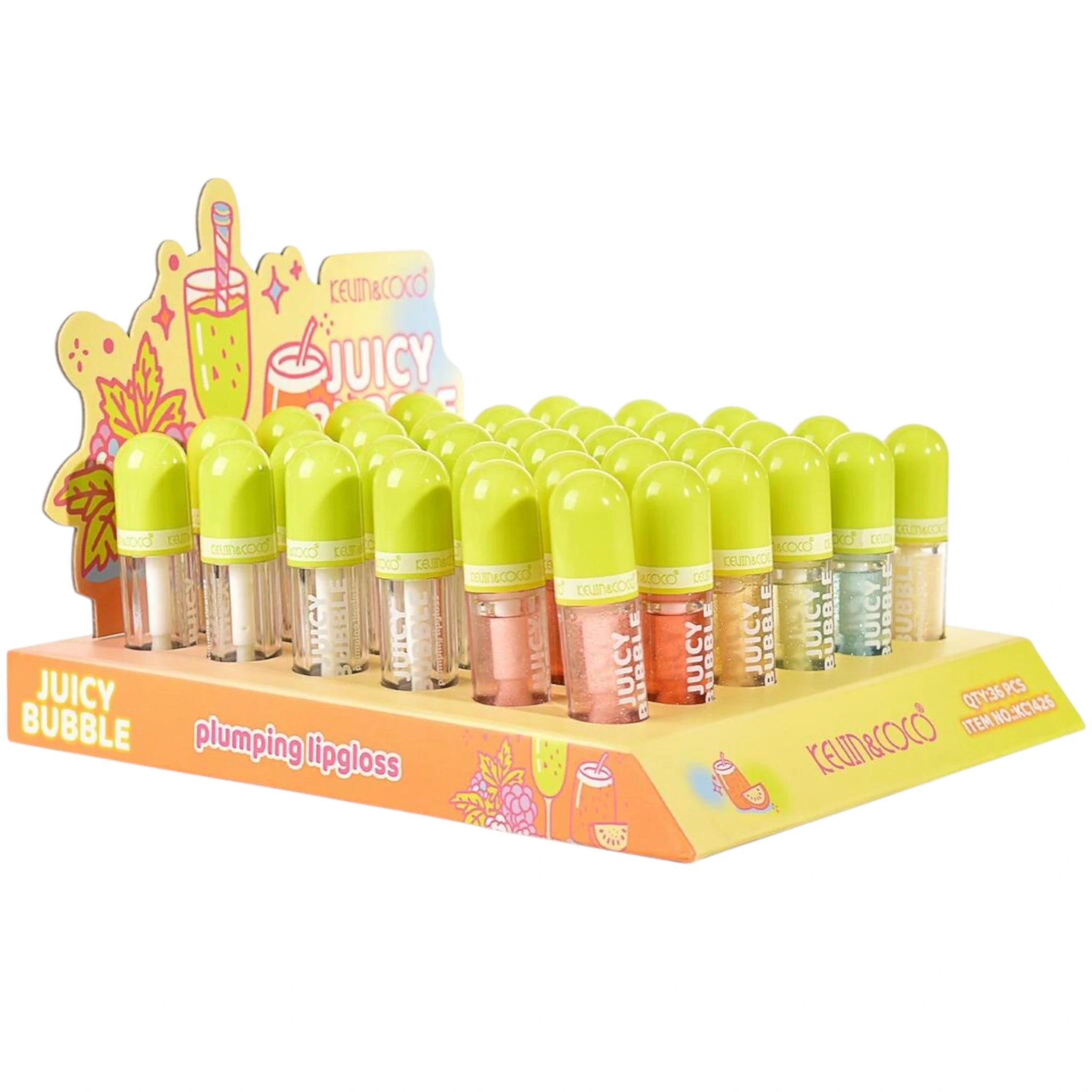 (36-pack) Kevin & Coco Juicy Bubble Plumping Lipgloss