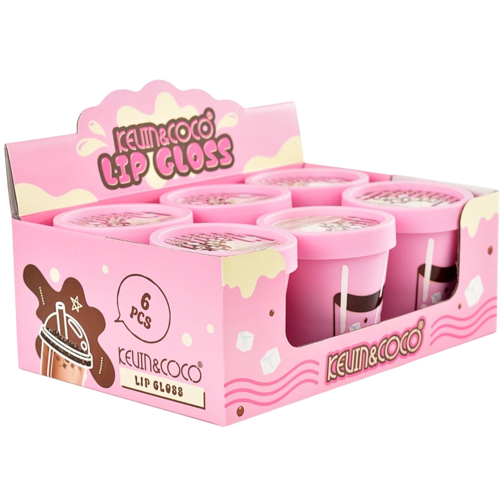 (6-pack) Kevin & Coco Lip Gloss 6 Piece Kit