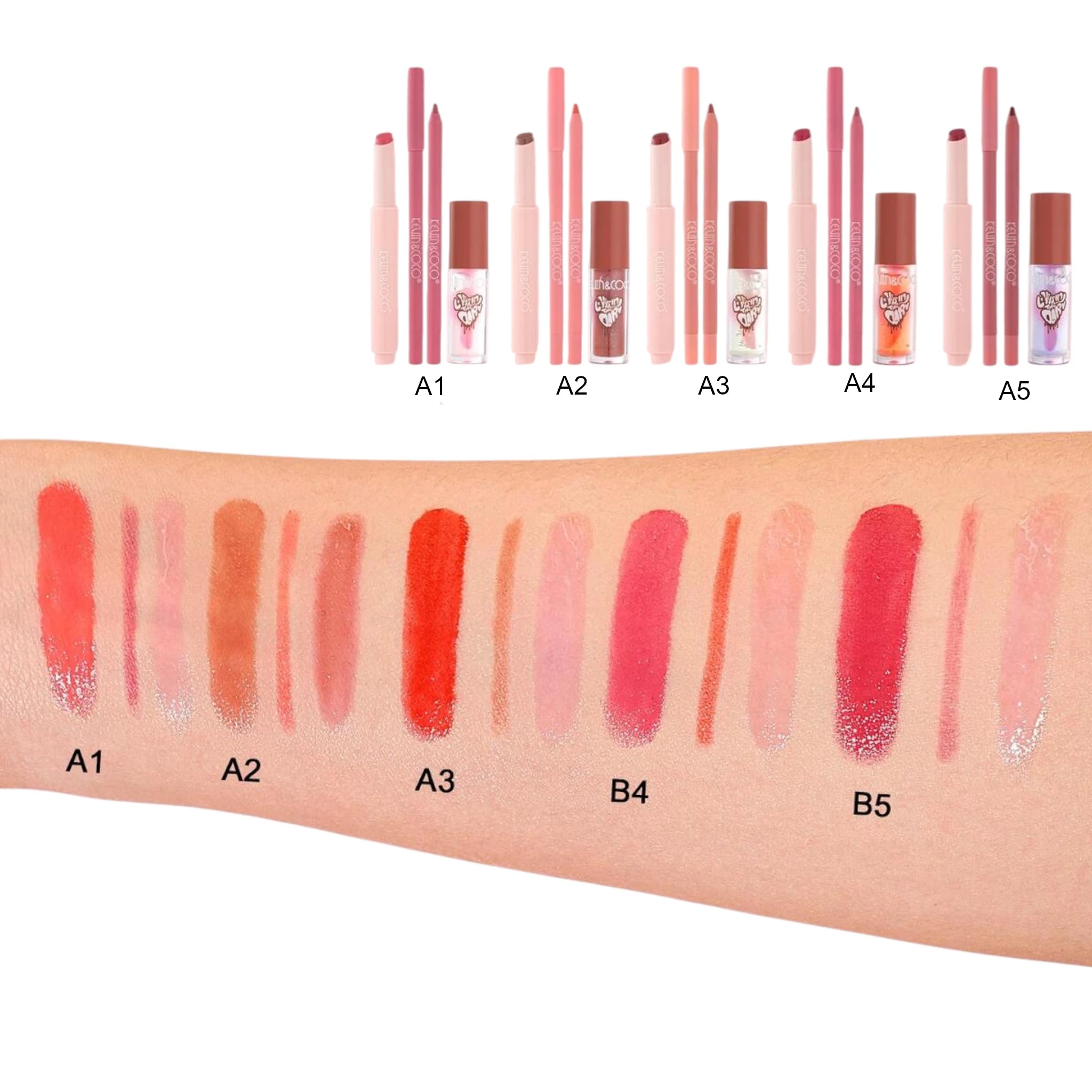 (12-pack) Kevin & Coco Lipliner & Lipstick & Discoloration Lip Oil (Set) - Thumbnail 3