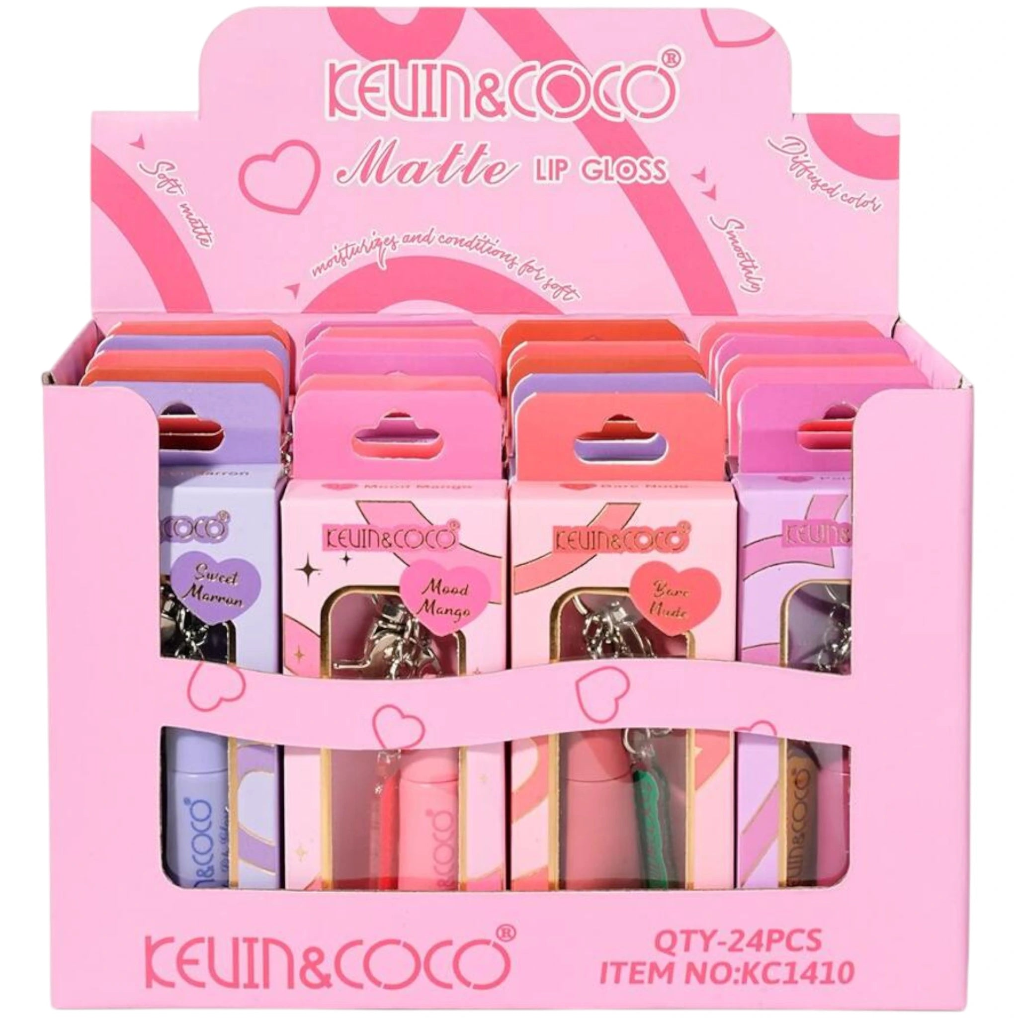(24-pack) Kevin & Coco Matte Lip Gloss