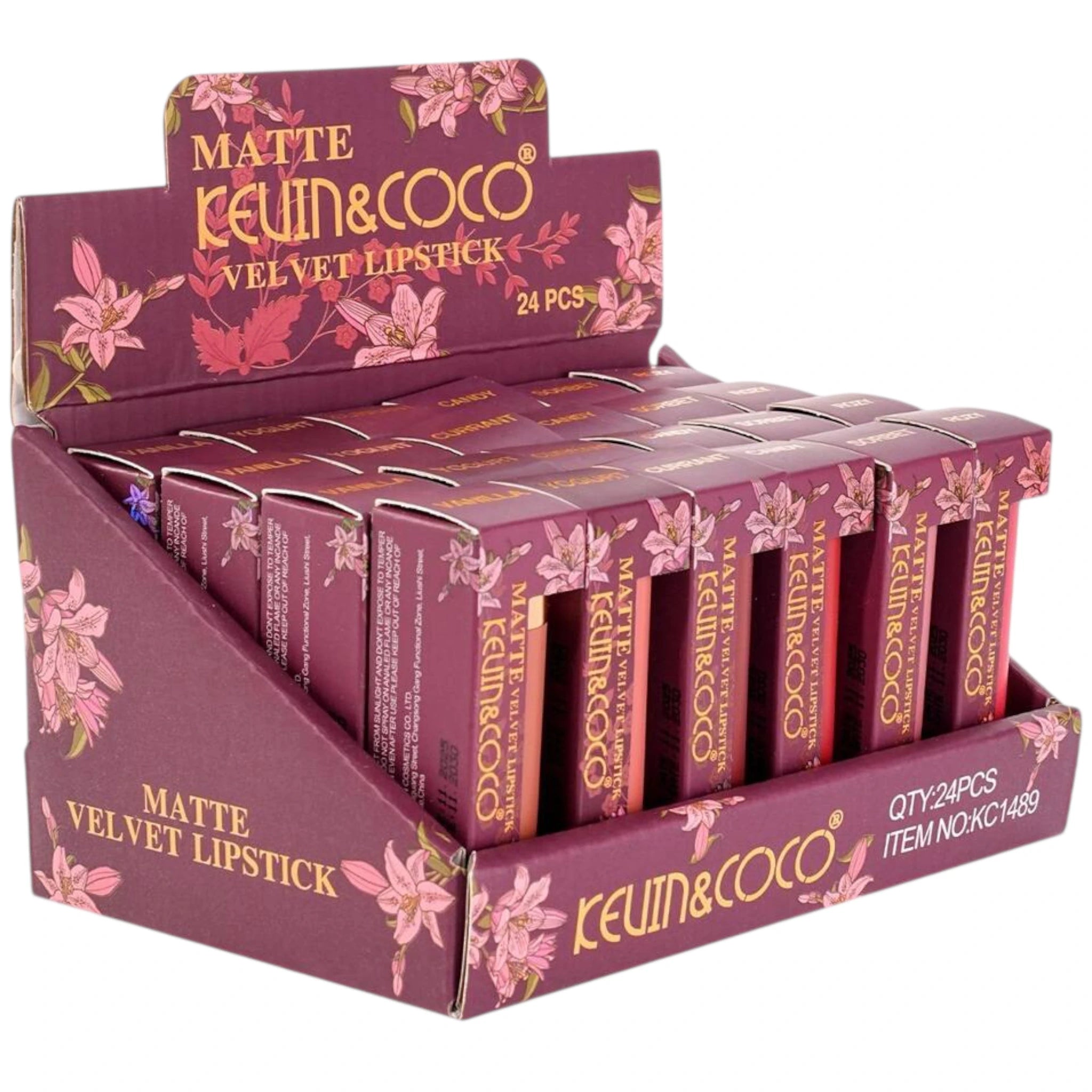 (24-pack) Kevin & Coco Matte Velvet Lipstick