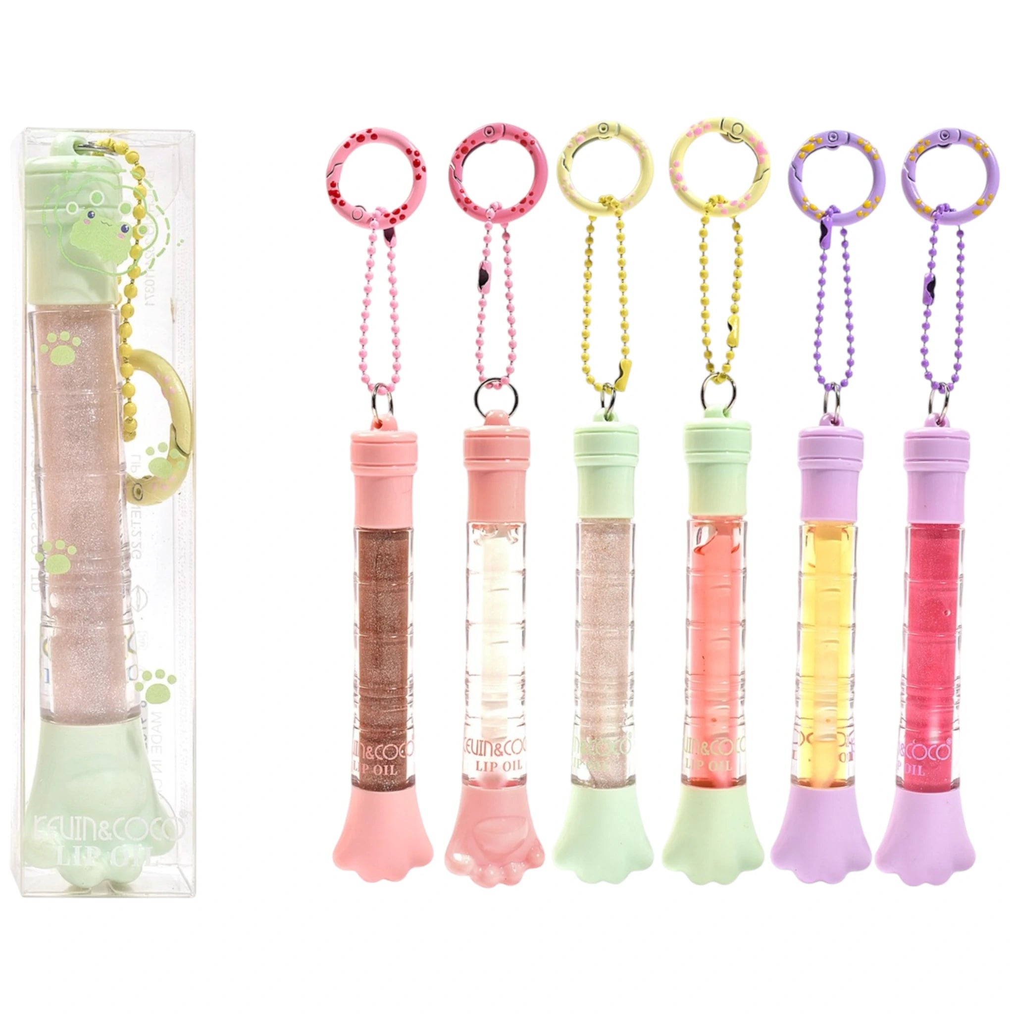 (24-pack) Kevin & Coco Paw Keychain Lip Oil - Thumbnail 2