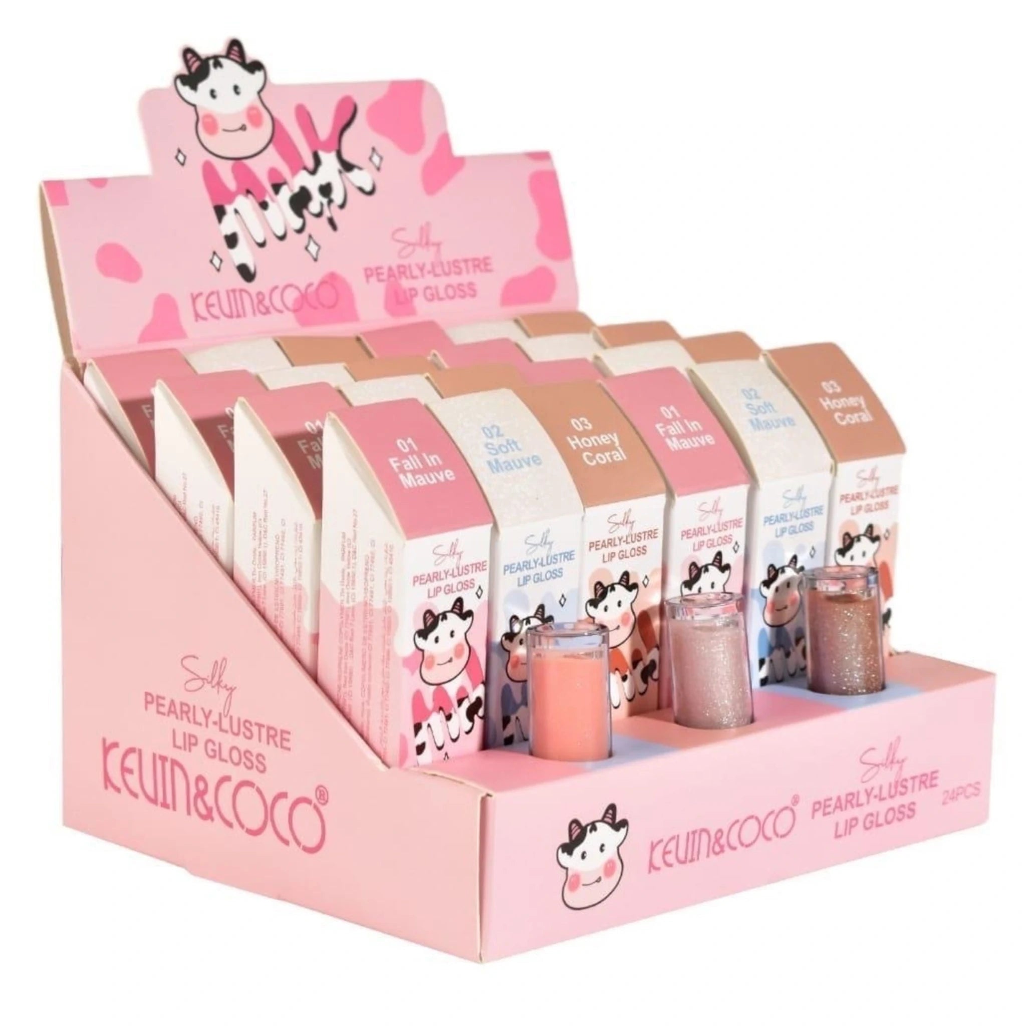 (24-pack) Kevin & Coco Pearly-Lustre Lip Gloss 1-3 - Thumbnail 1