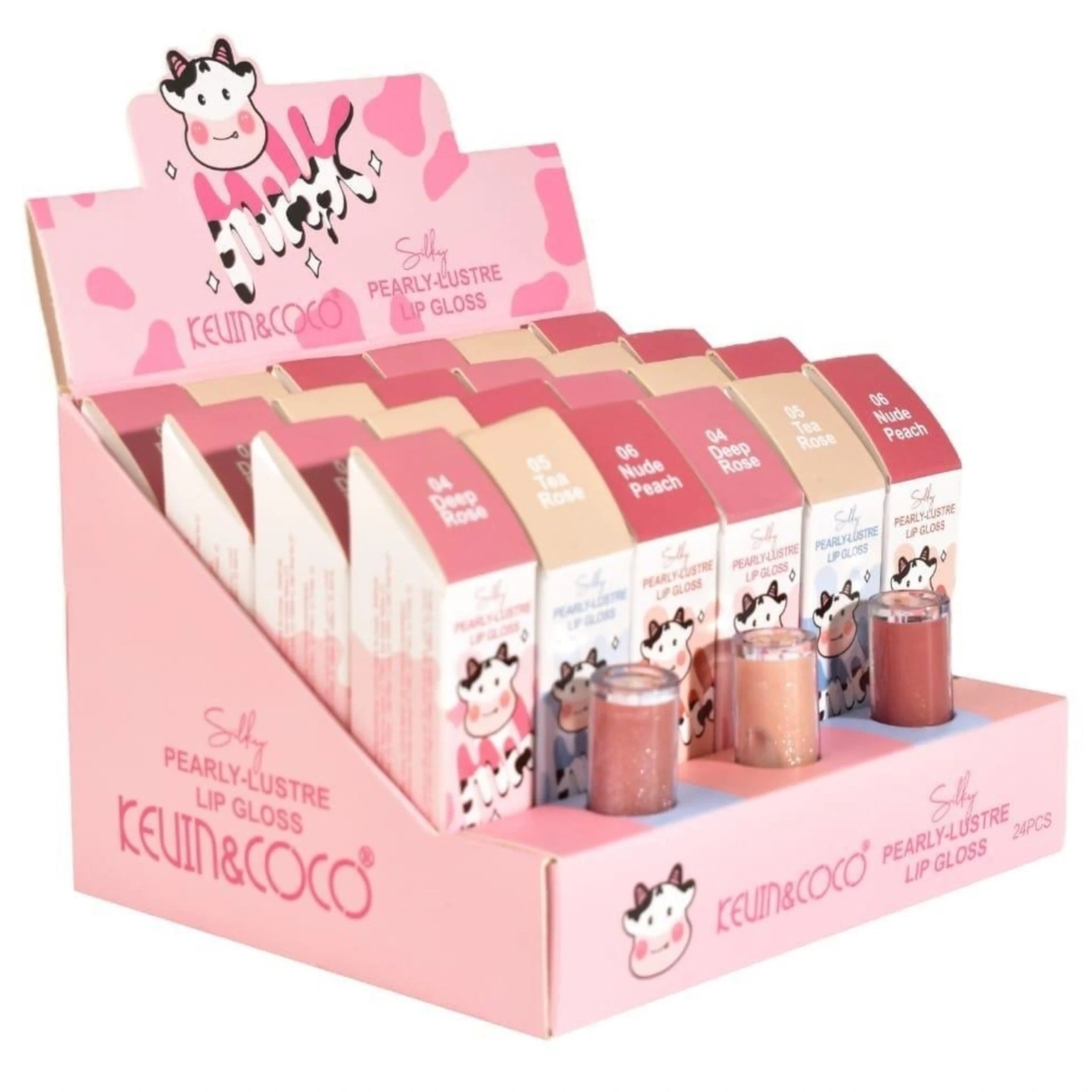 (24-pack) Kevin & Coco Pearly-Lustre Lip Gloss 4-6 - Thumbnail 1
