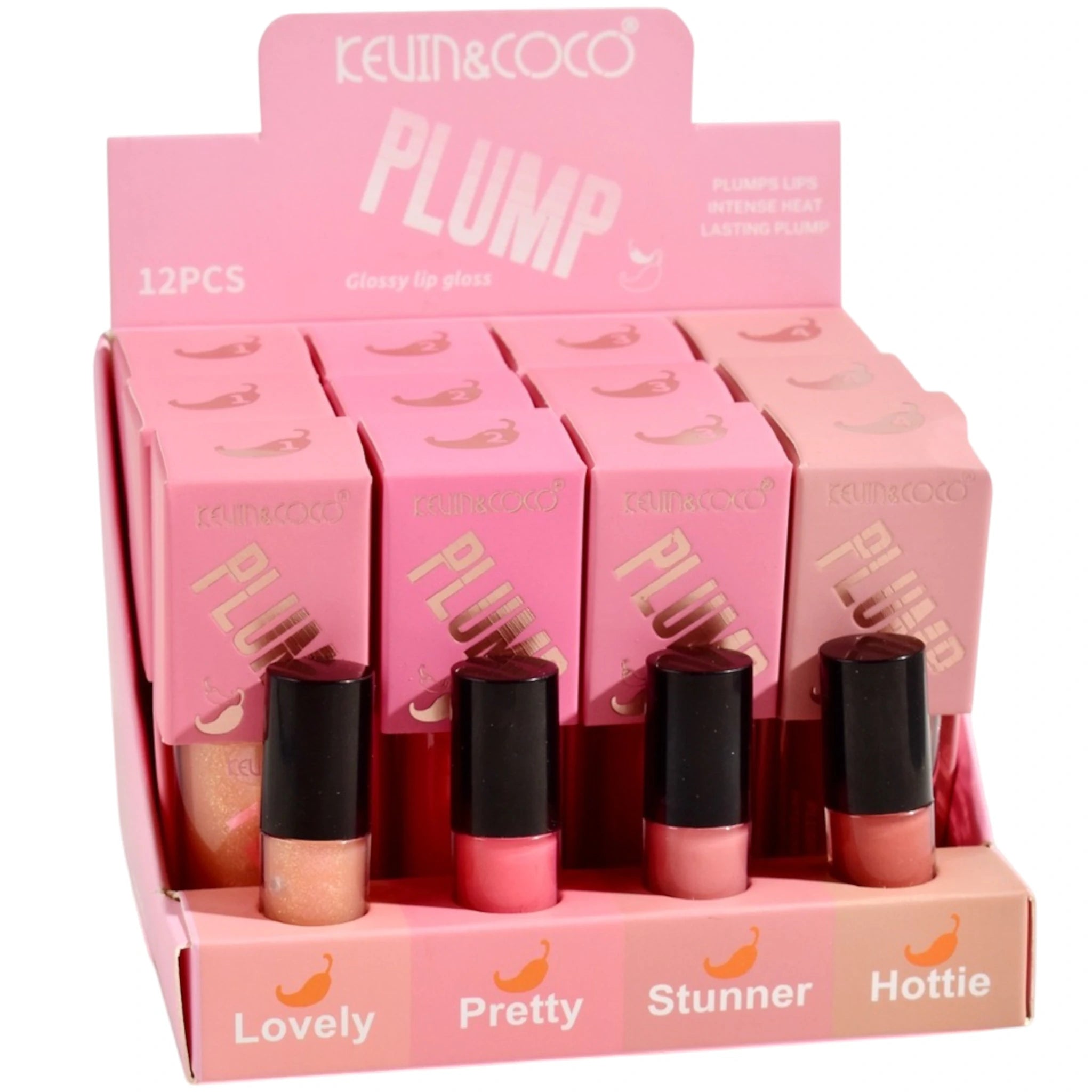 (12-pack) Kevin & Coco Plump Glossy Lip Gloss
