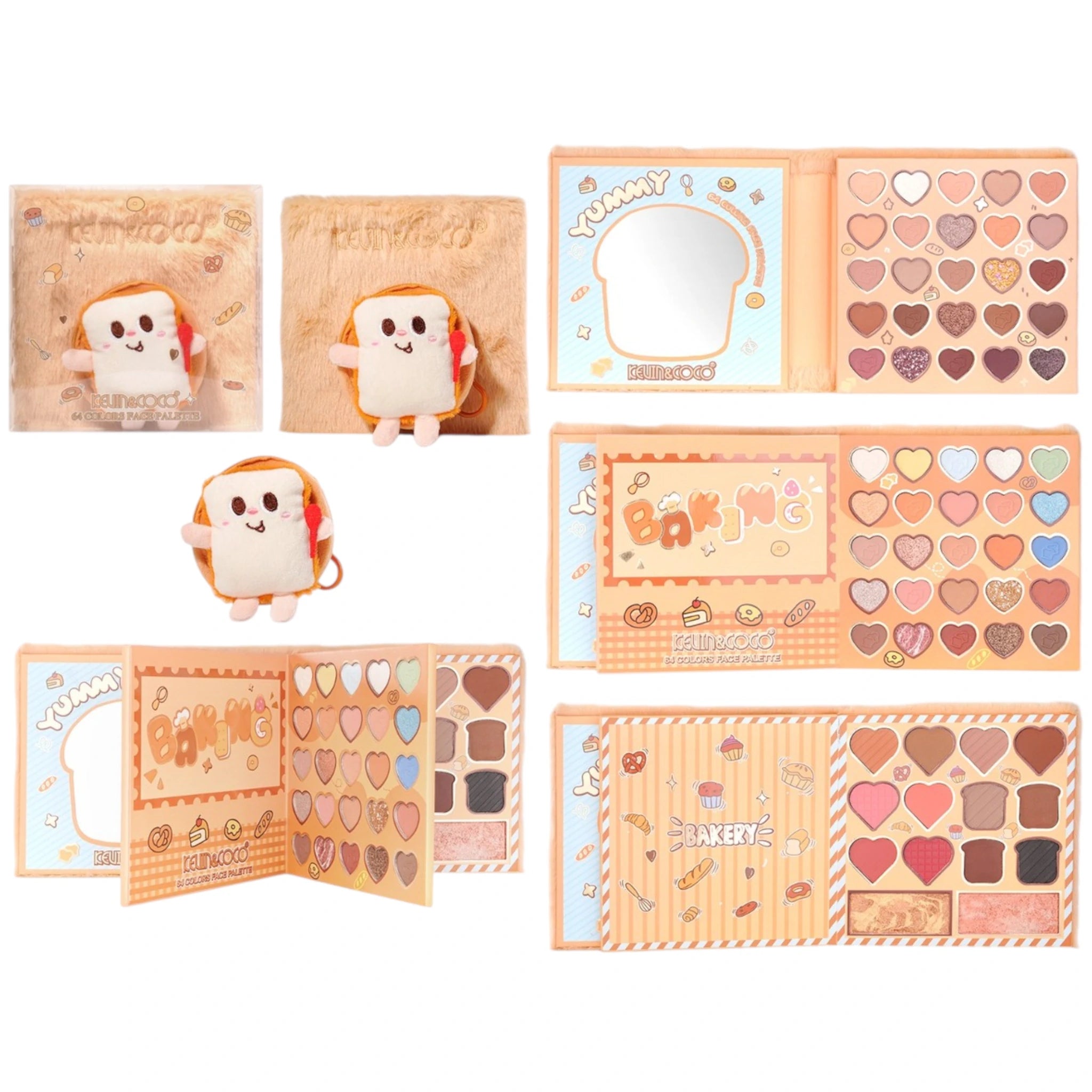 (6-pack) Kevin & Coco Plush Bread Eyeshadow Palette - Image 1