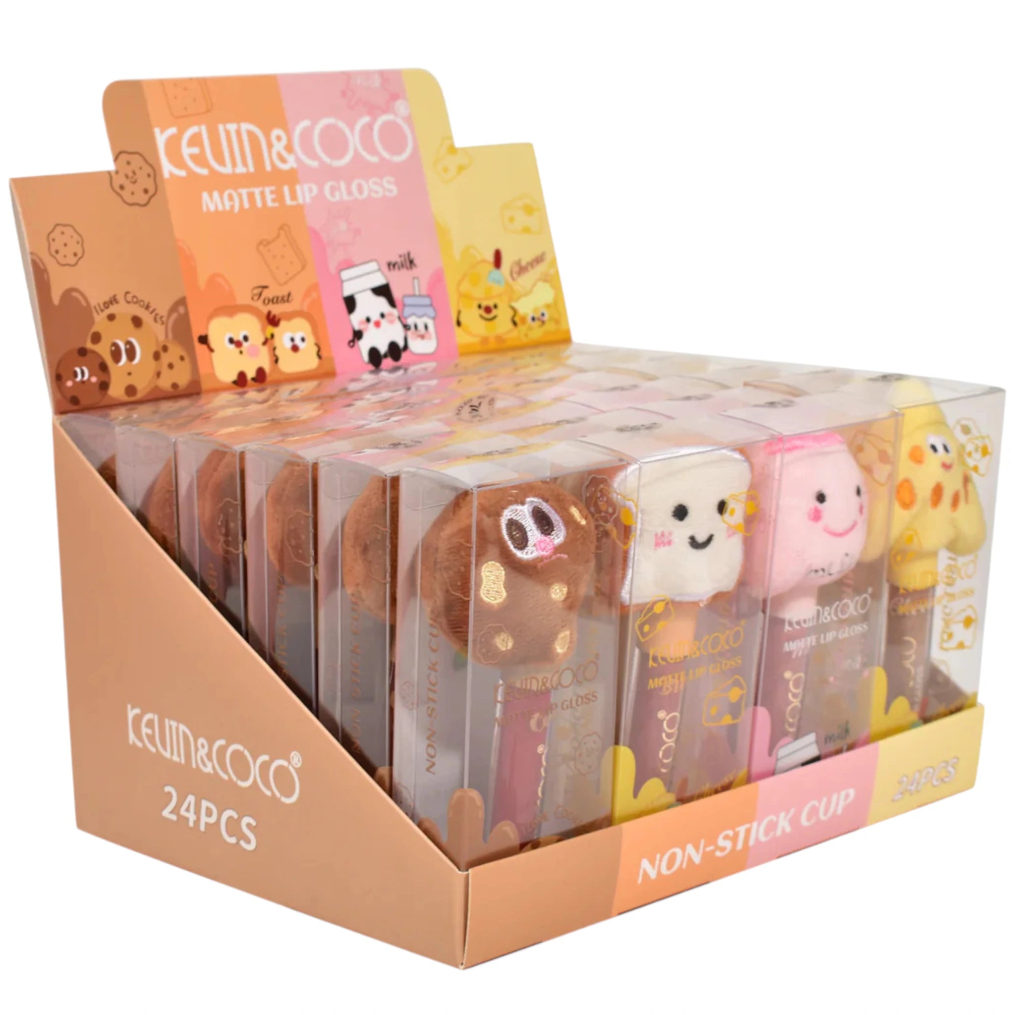 (24-pack) Kevin & Coco Plush Matte Lip Gloss