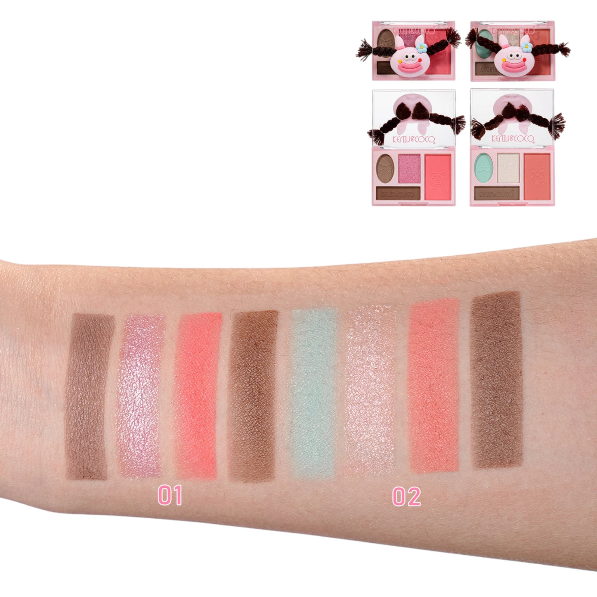 (12-pack) Kevin & Coco Rainbow Twisty Brai Pink - Thumbnail 3