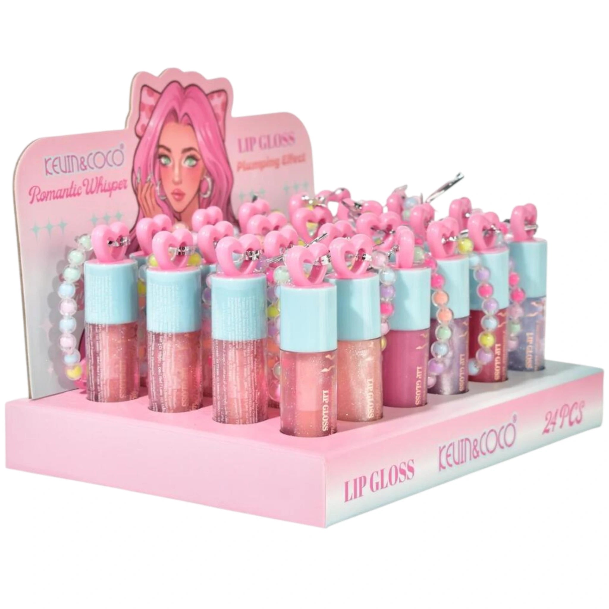 (24-pack) Kevin & Coco Romantic Whisper Lip Gloss