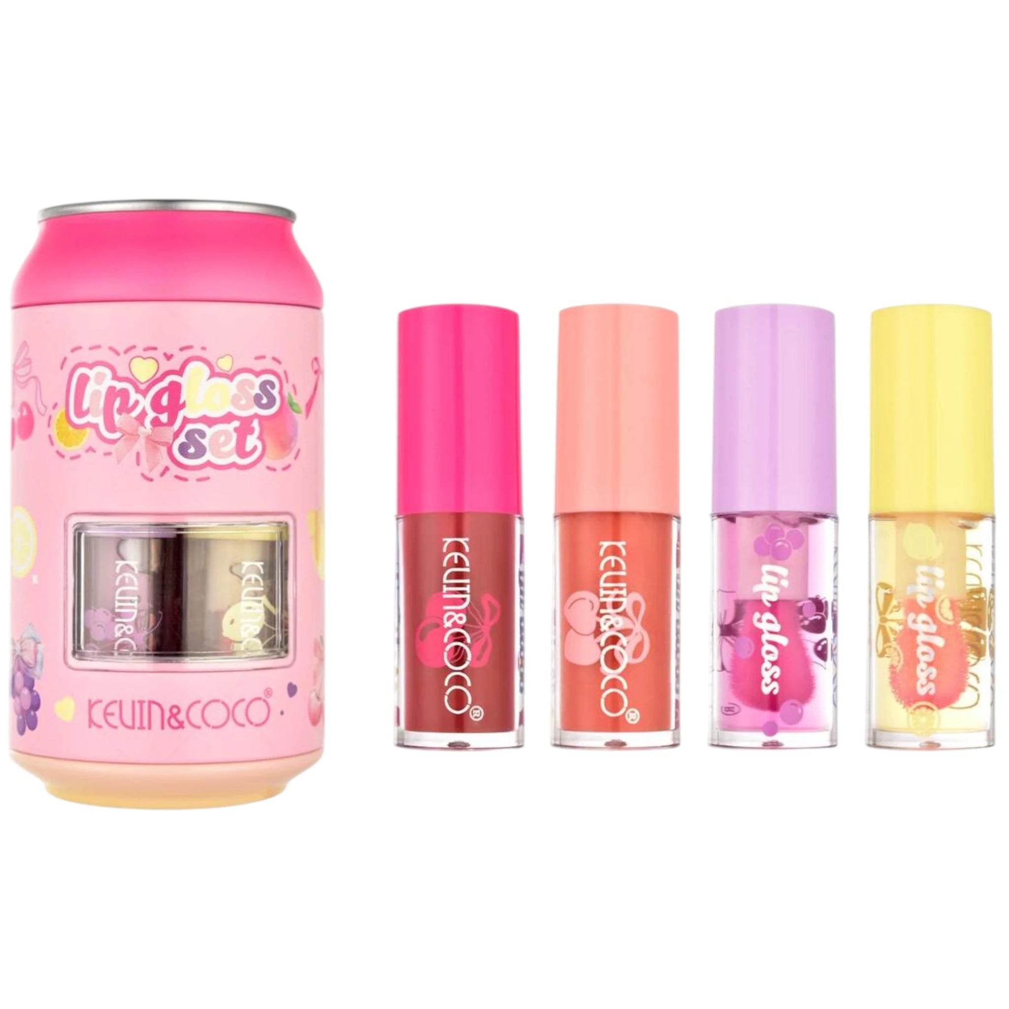 (12-pack) Kevin & Coco Soda 4pc Lip Gloss (Set) - Thumbnail 2