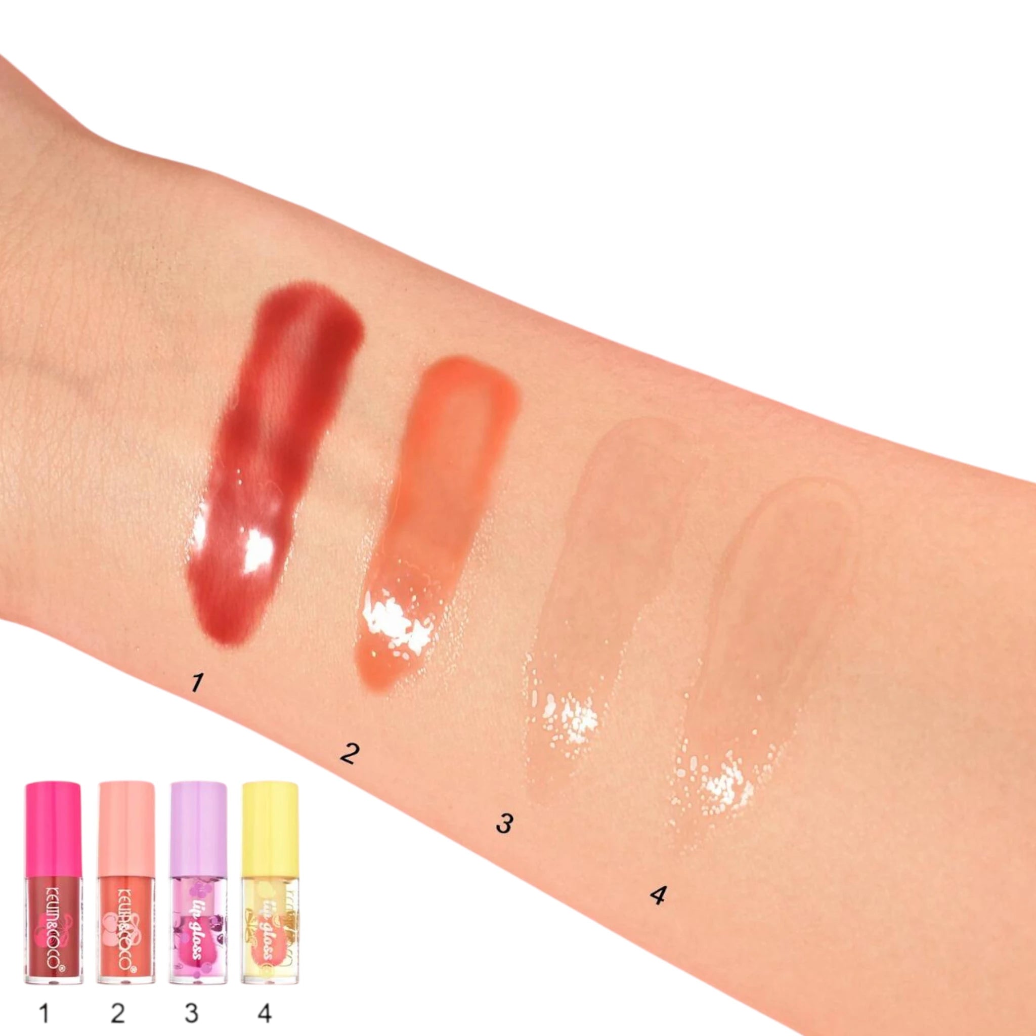 (12-pack) Kevin & Coco Soda 4pc Lip Gloss (Set) - Thumbnail 3