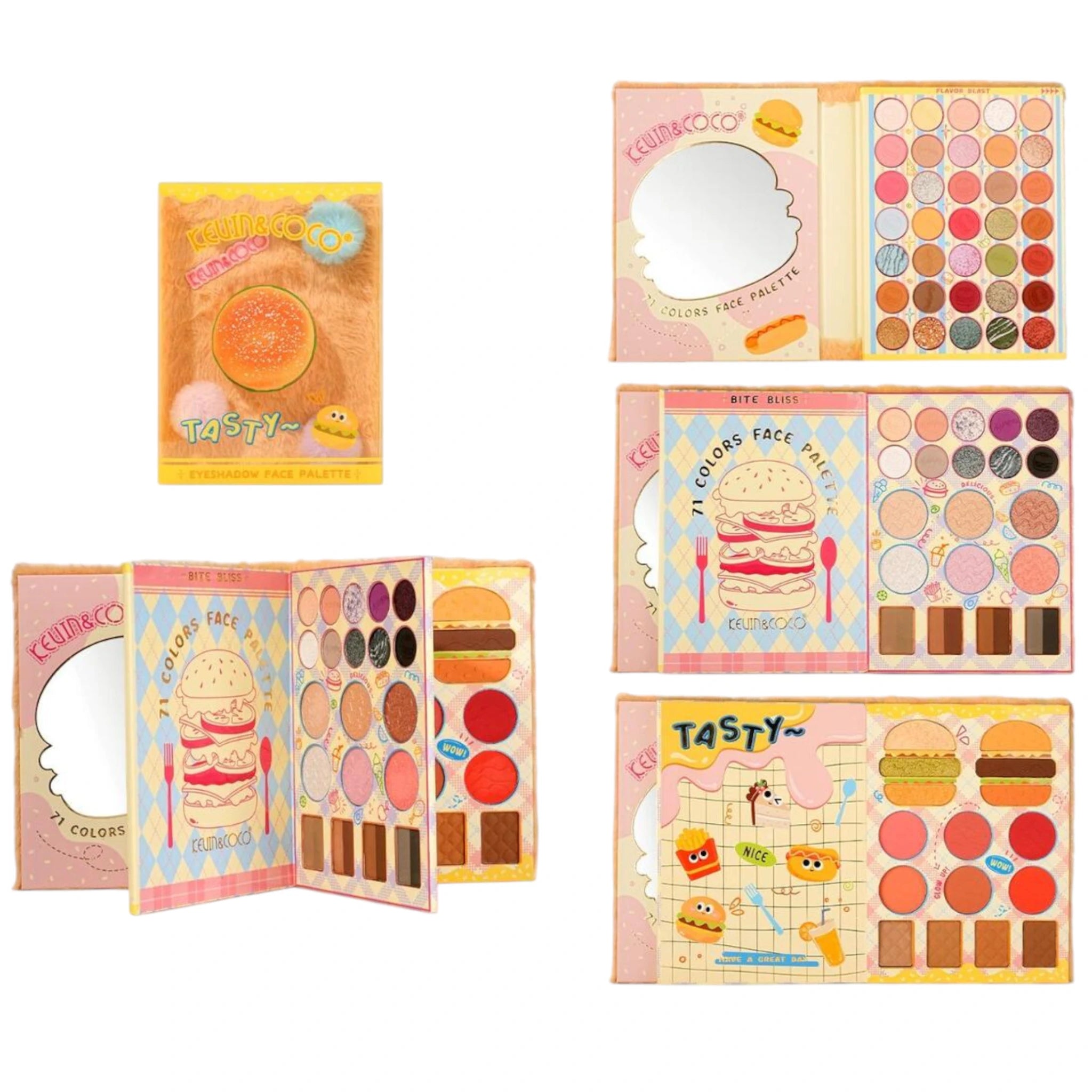 (6-pack) Kevin & Coco Tasty Hamburguer Eyeshadow Face Palette - Thumbnail 2