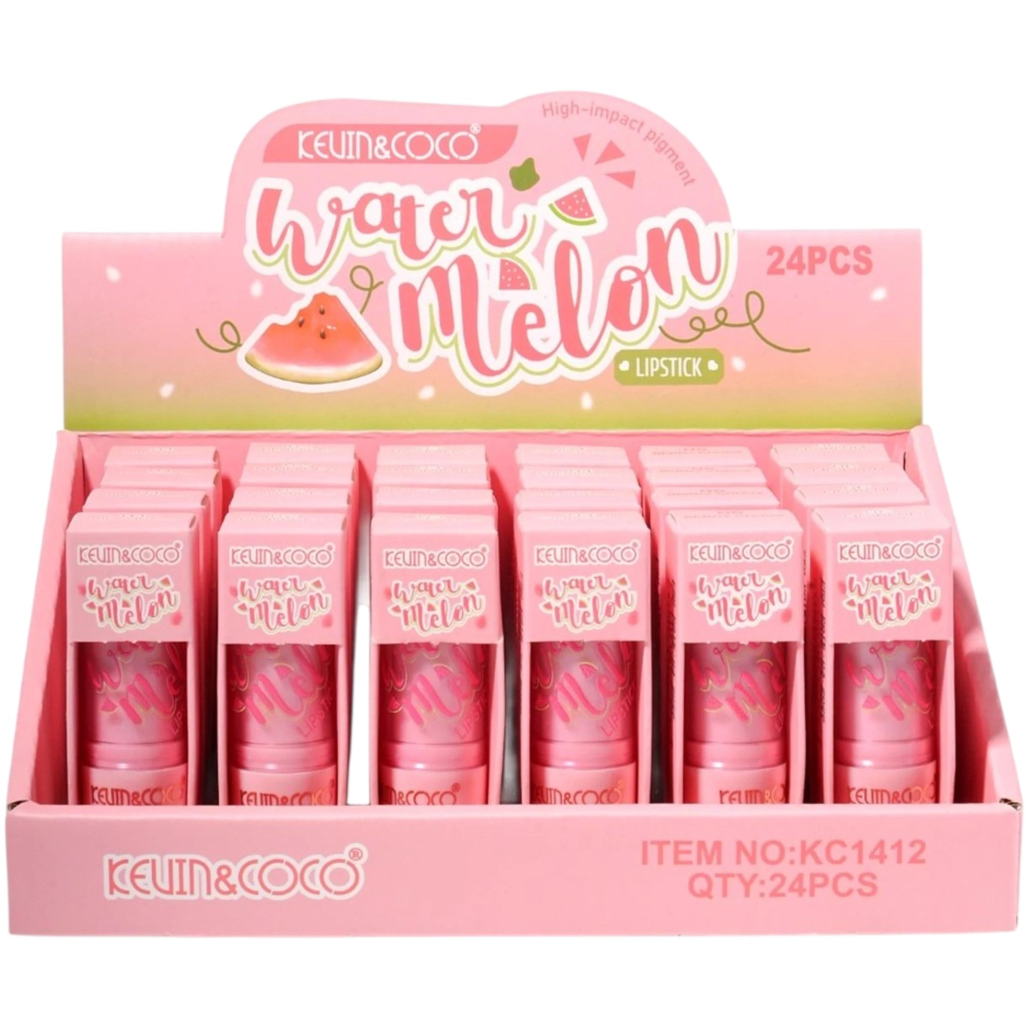 (24-pack) Kevin & Coco Watermelon Lipstick - Image 1