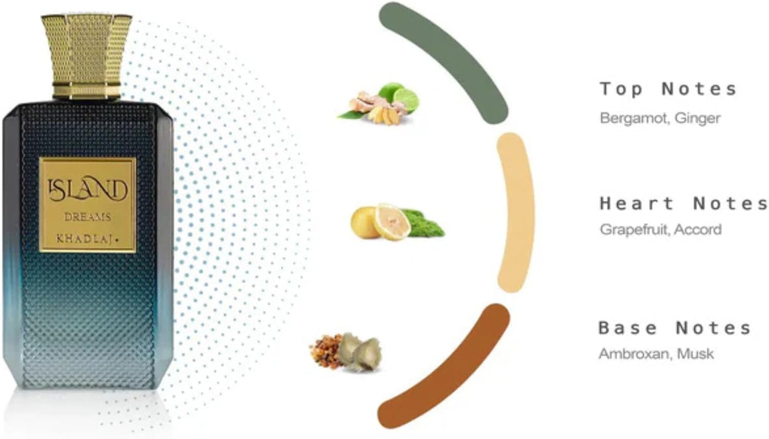 Khadlaj Island Dreams Fruity Floral Woody Musky Extrait de Parfum Long Lasting - Thumbnail 2