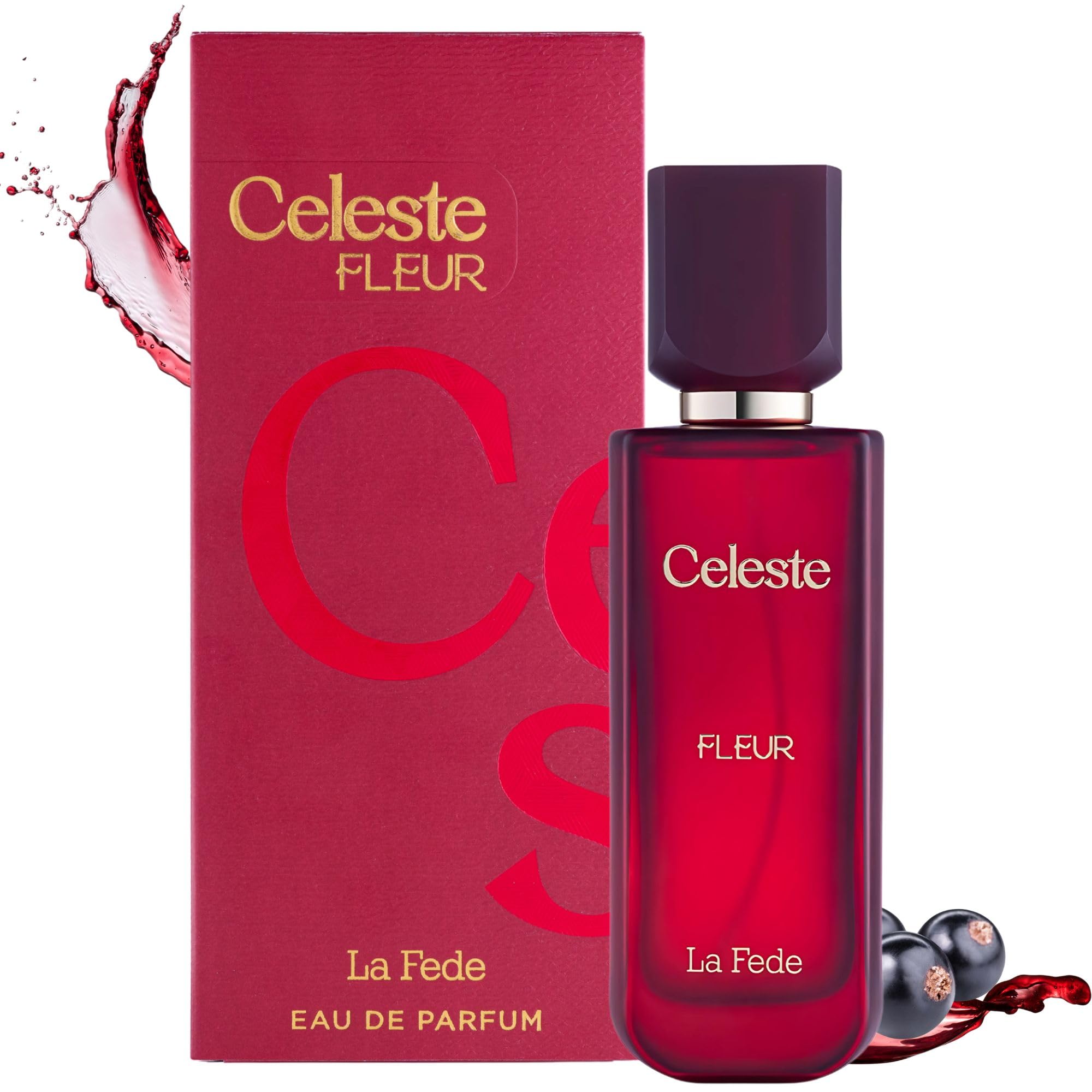 Khadlaj Perfumes Celeste Fleur la Fede Blackcurrant Violet and Cedar Over Red
