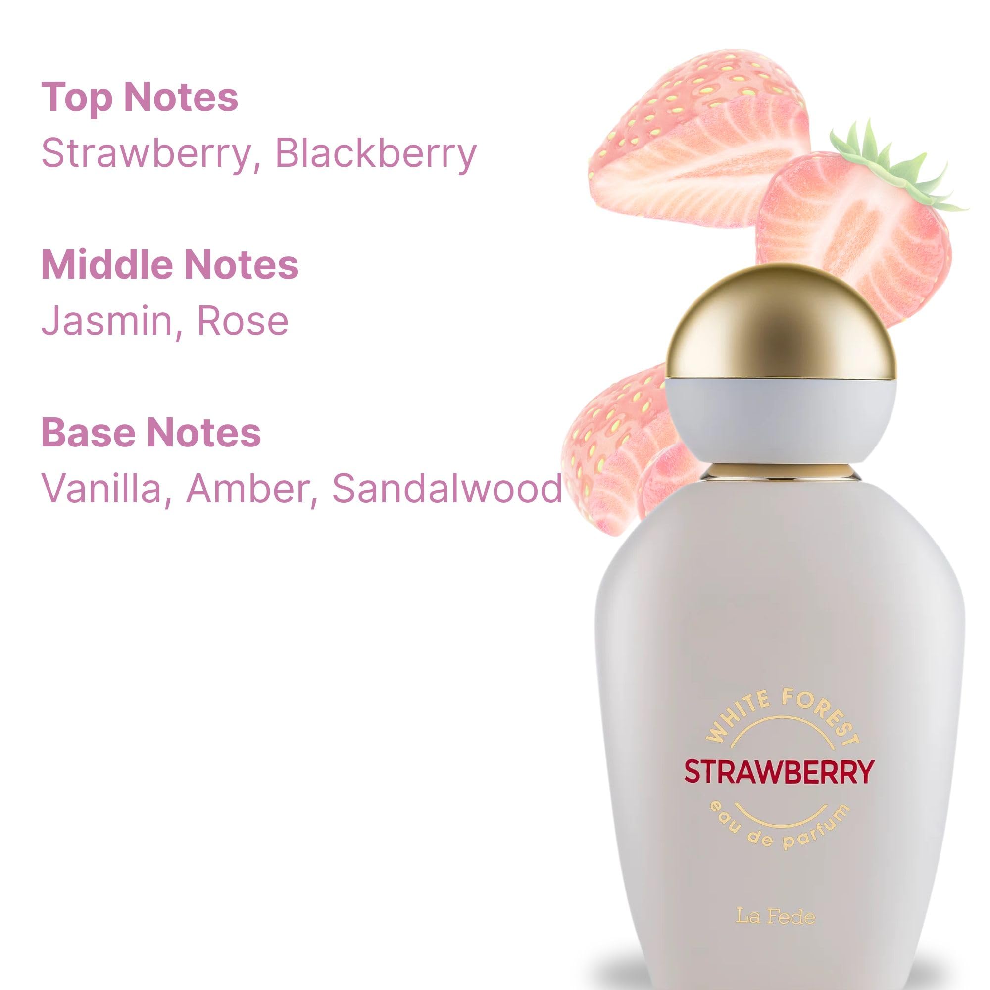 Khadlaj la Fede White Forest Strawberry For Women EDP 3.4 oz - Thumbnail 2