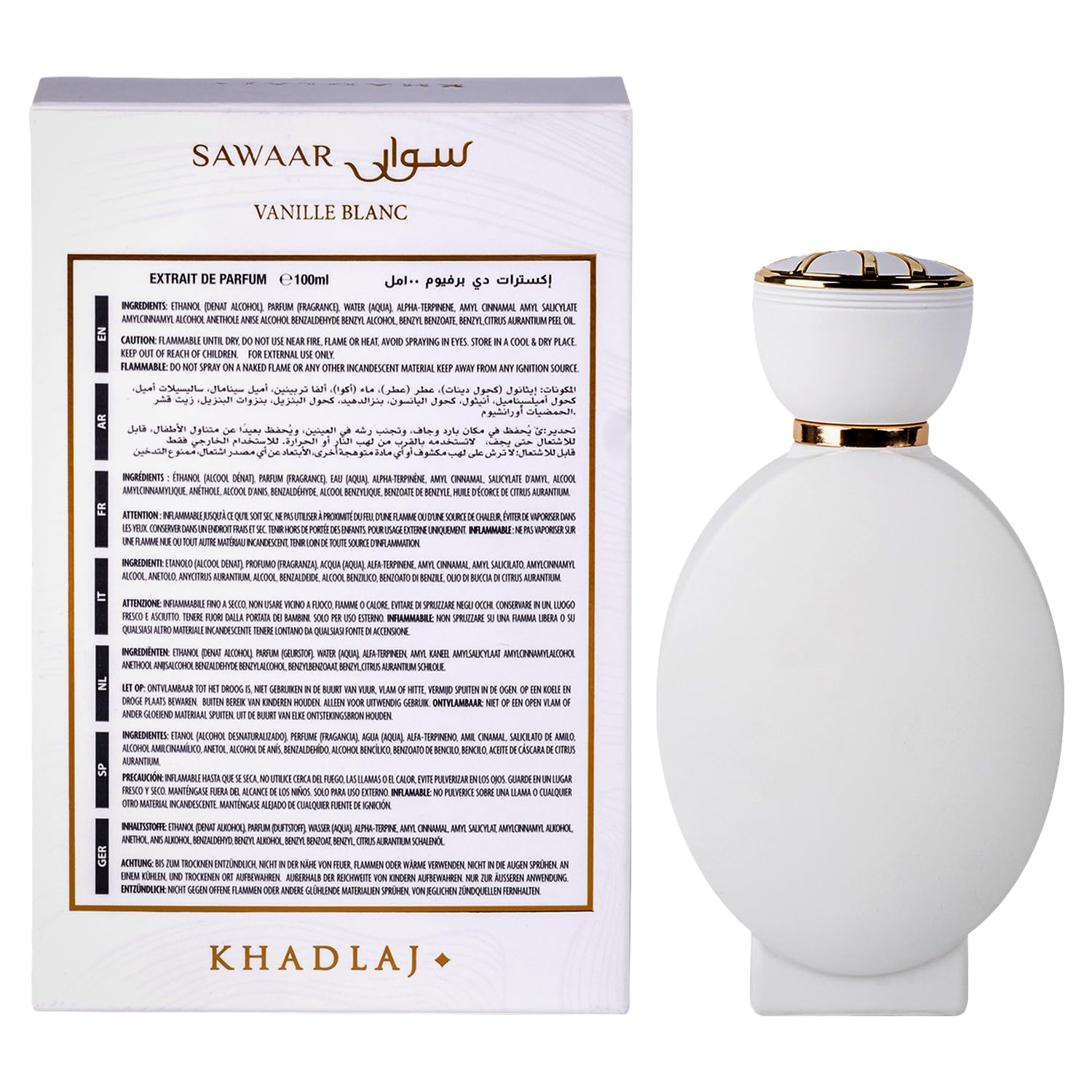 Khadlaj Sawaar Vanille Blanc Vanilla Sweet Woody Extrait de Parfum Long Lasting - Thumbnail 3