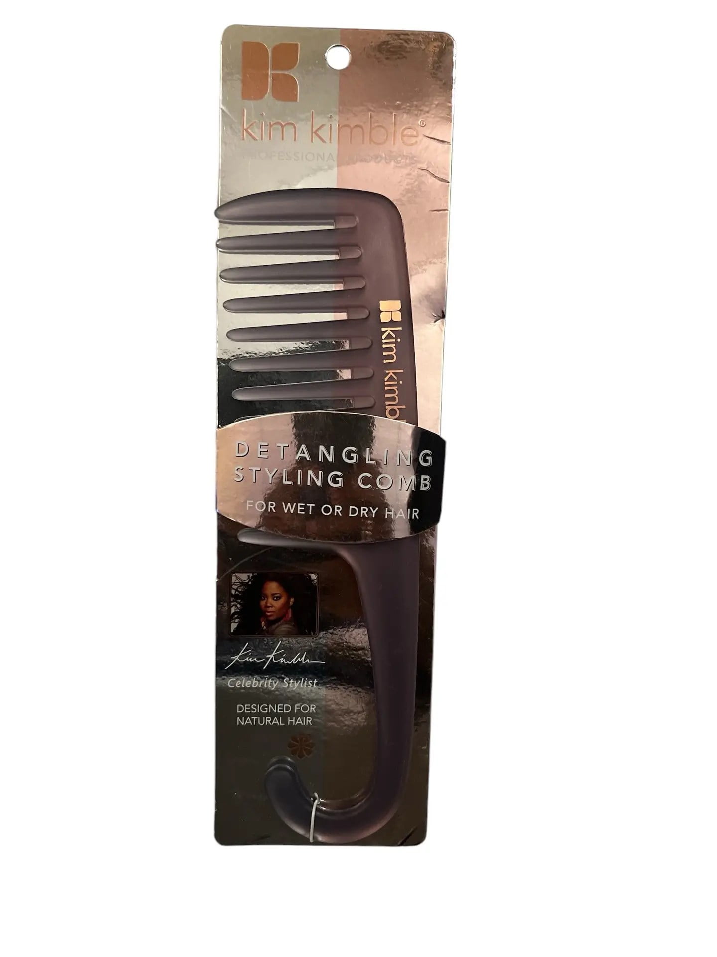 Kim Kimble Detangling Styling Comb for Natural Hair Wet or Dry Use