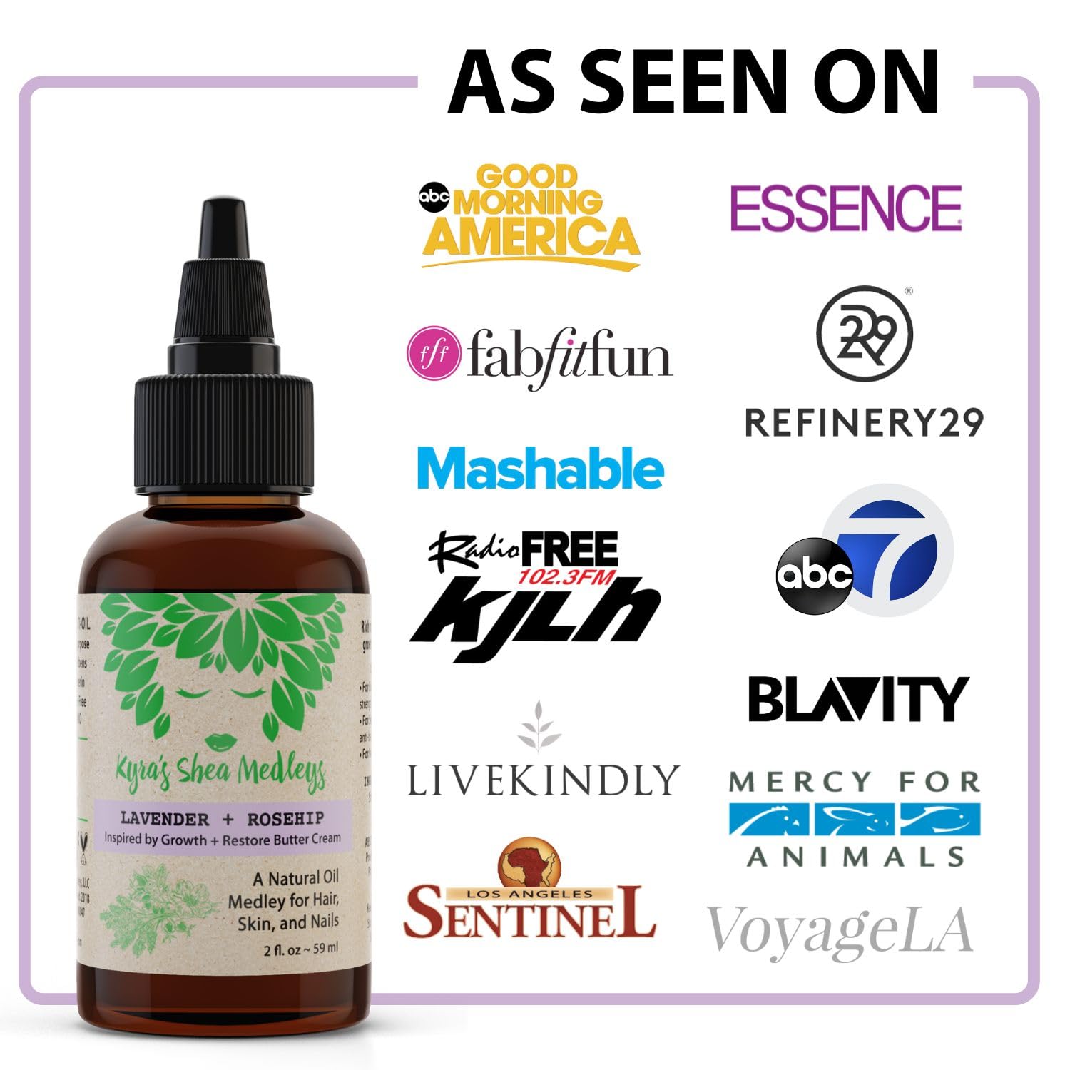 Multiuse Lavender + Rosehip Oil Medley for Face Body and Hair Natural Rosehip - Thumbnail 3