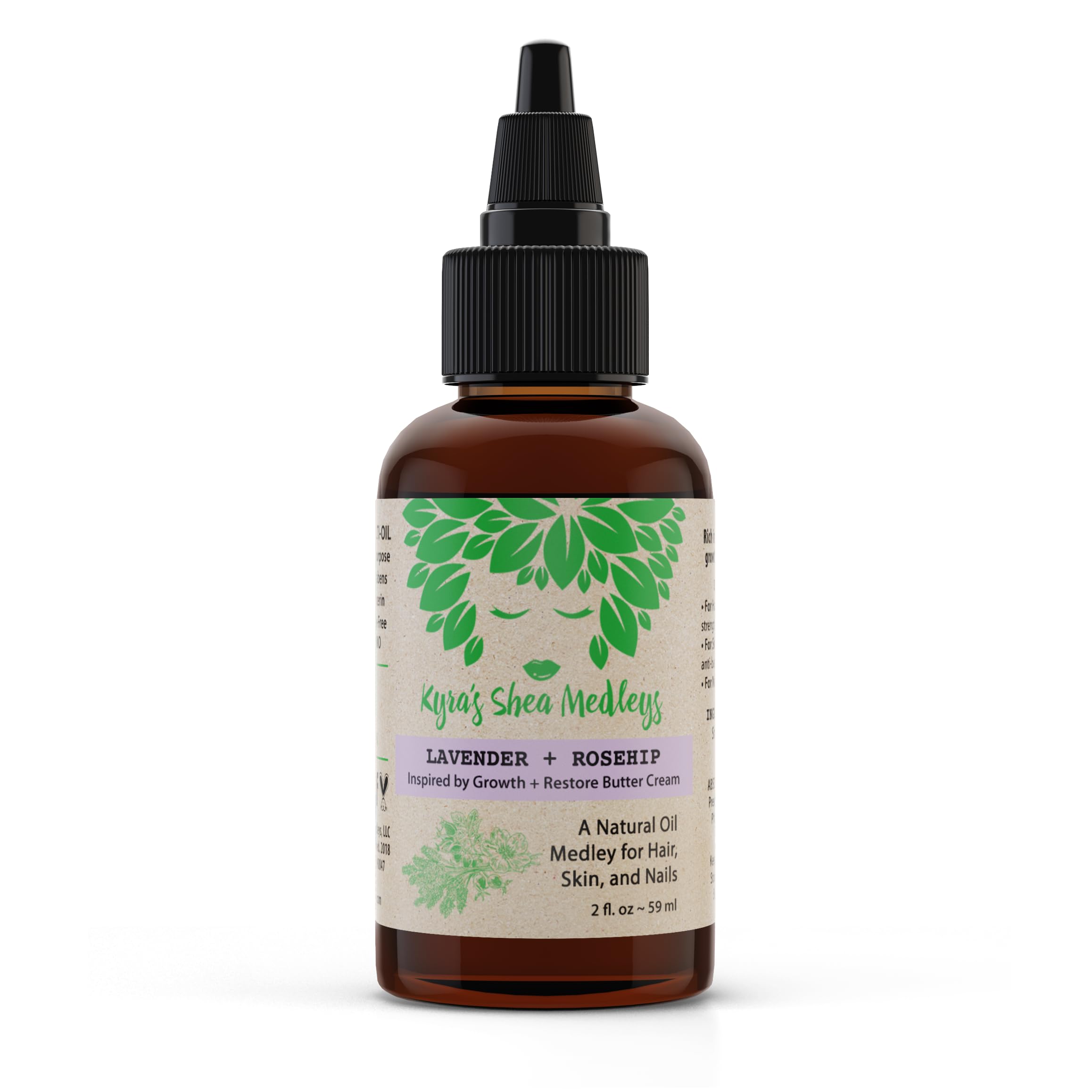 Multiuse Lavender + Rosehip Oil Medley for Face Body and Hair Natural Rosehip