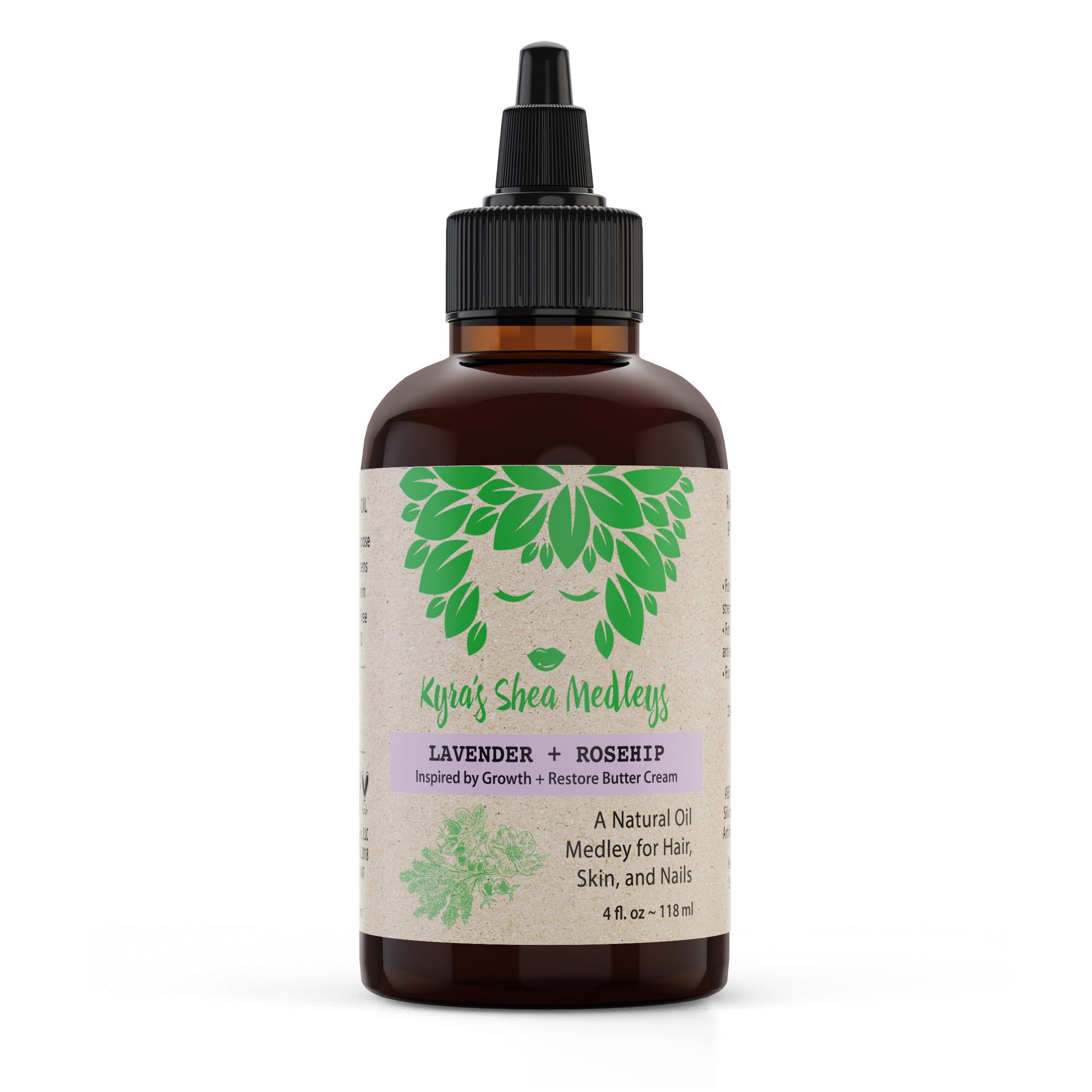 Multiuse Lavender + Rosehip Oil Medley for Face Body and Hair Natural Rosehip