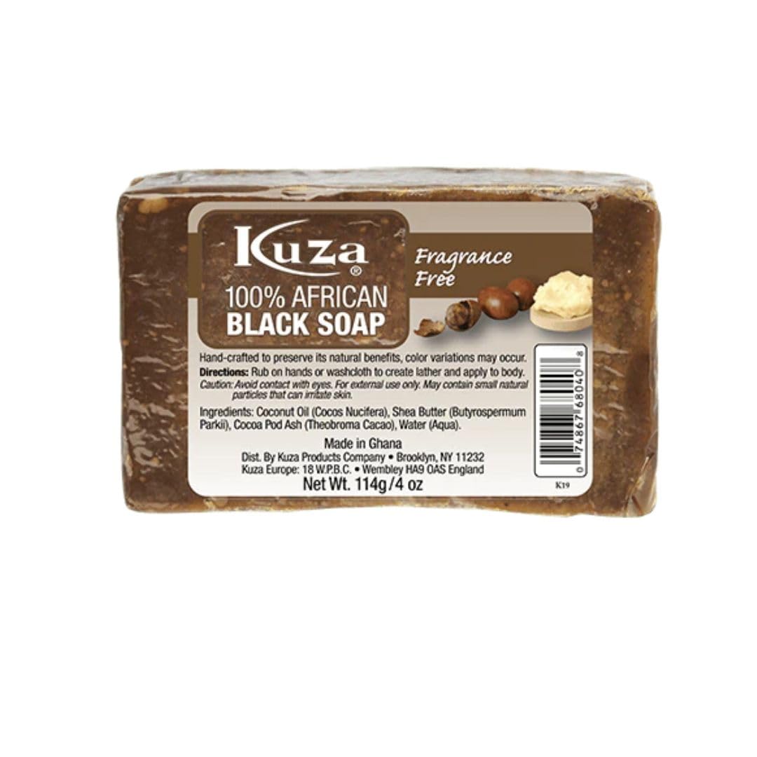Kuza 100% African Black Soap Free 4 oz