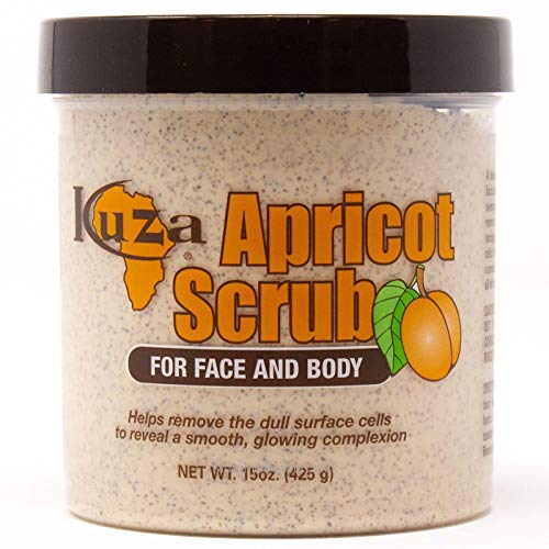 Kuza Apricot Face Body Scrub . All Natural Deep Cleansing Exfoliation 15 oz - Thumbnail 2
