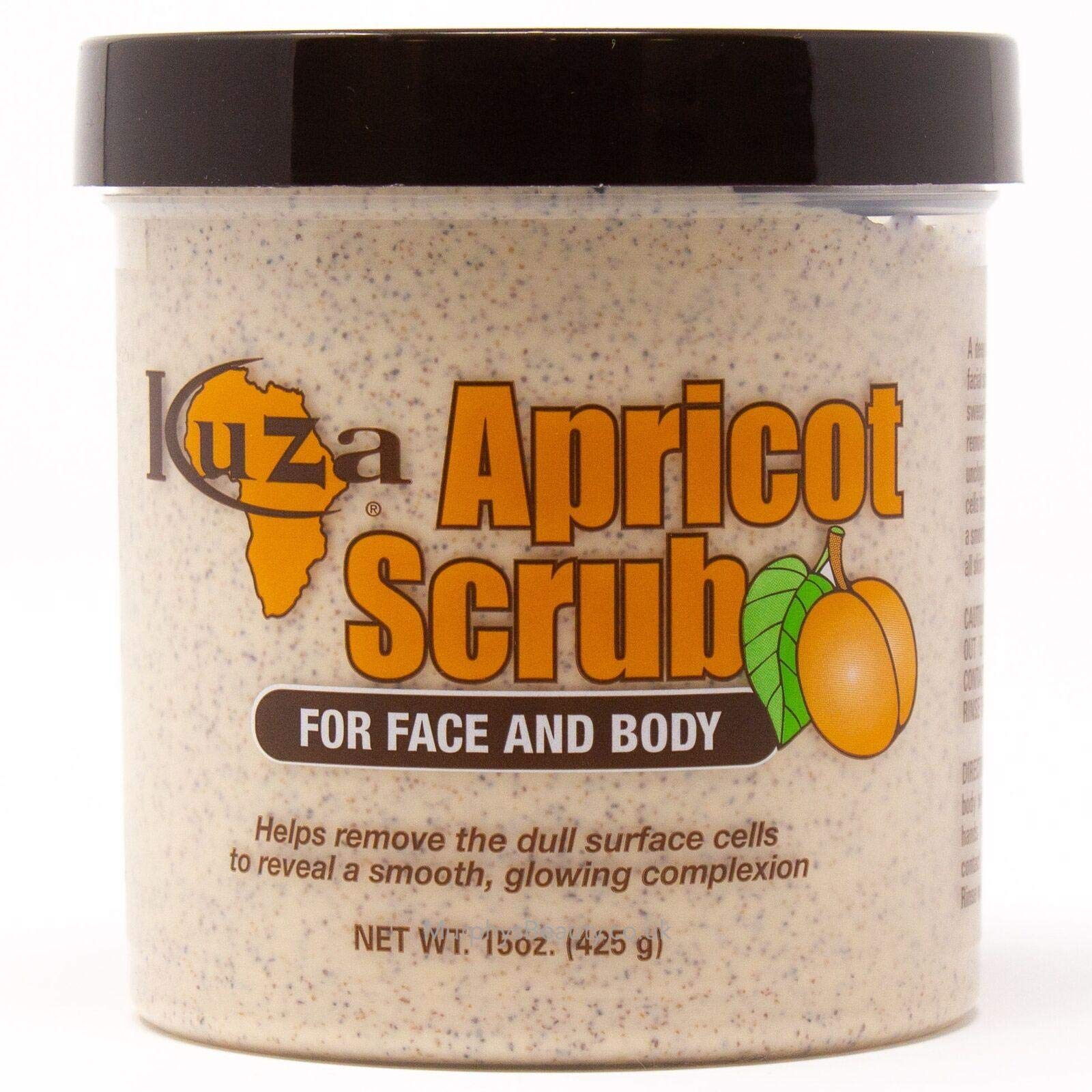 Kuza Apricot Face Body Scrub . All Natural Deep Cleansing Exfoliation 15 oz