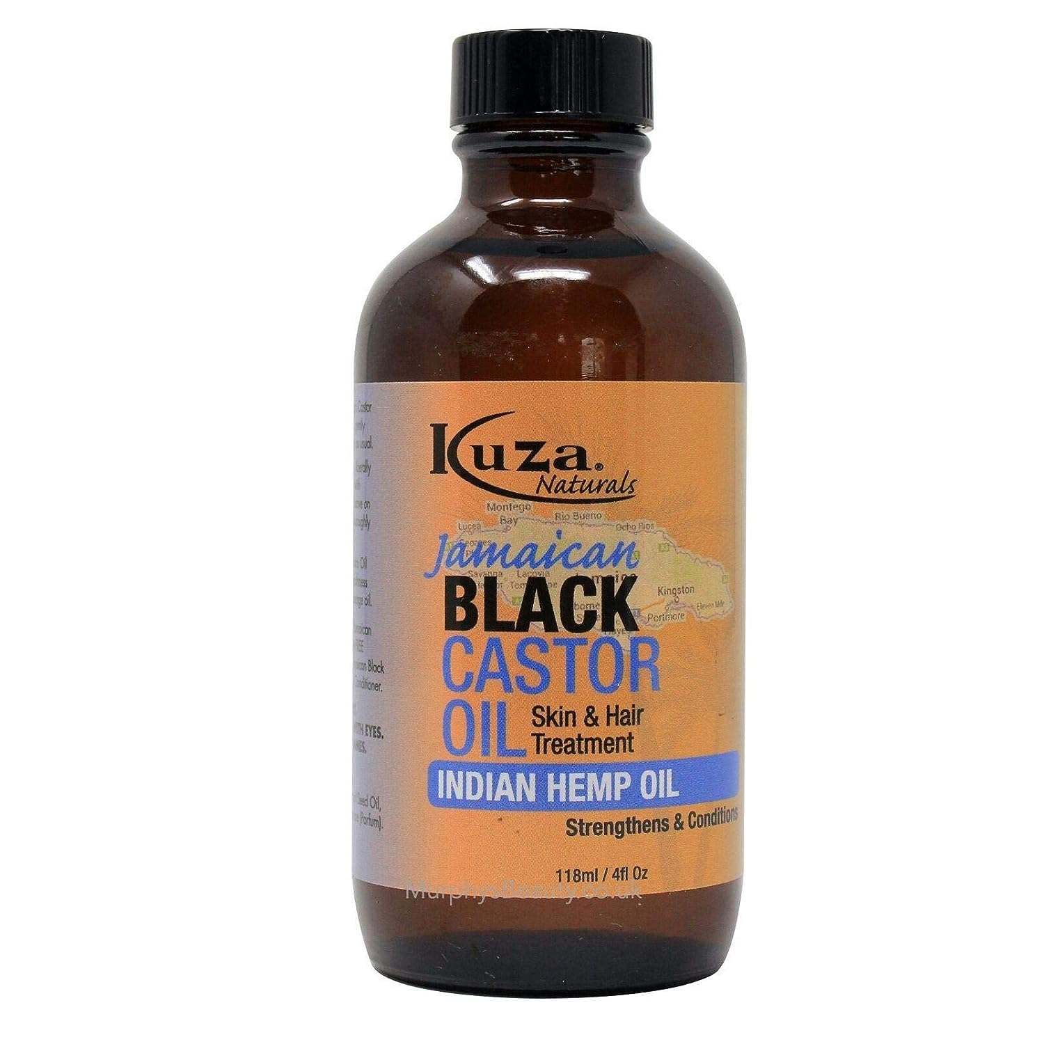 Kuza Jamaican Black Castor Oil Skin Hair Treatment Indian Hemp Oil 4 Fl Oz