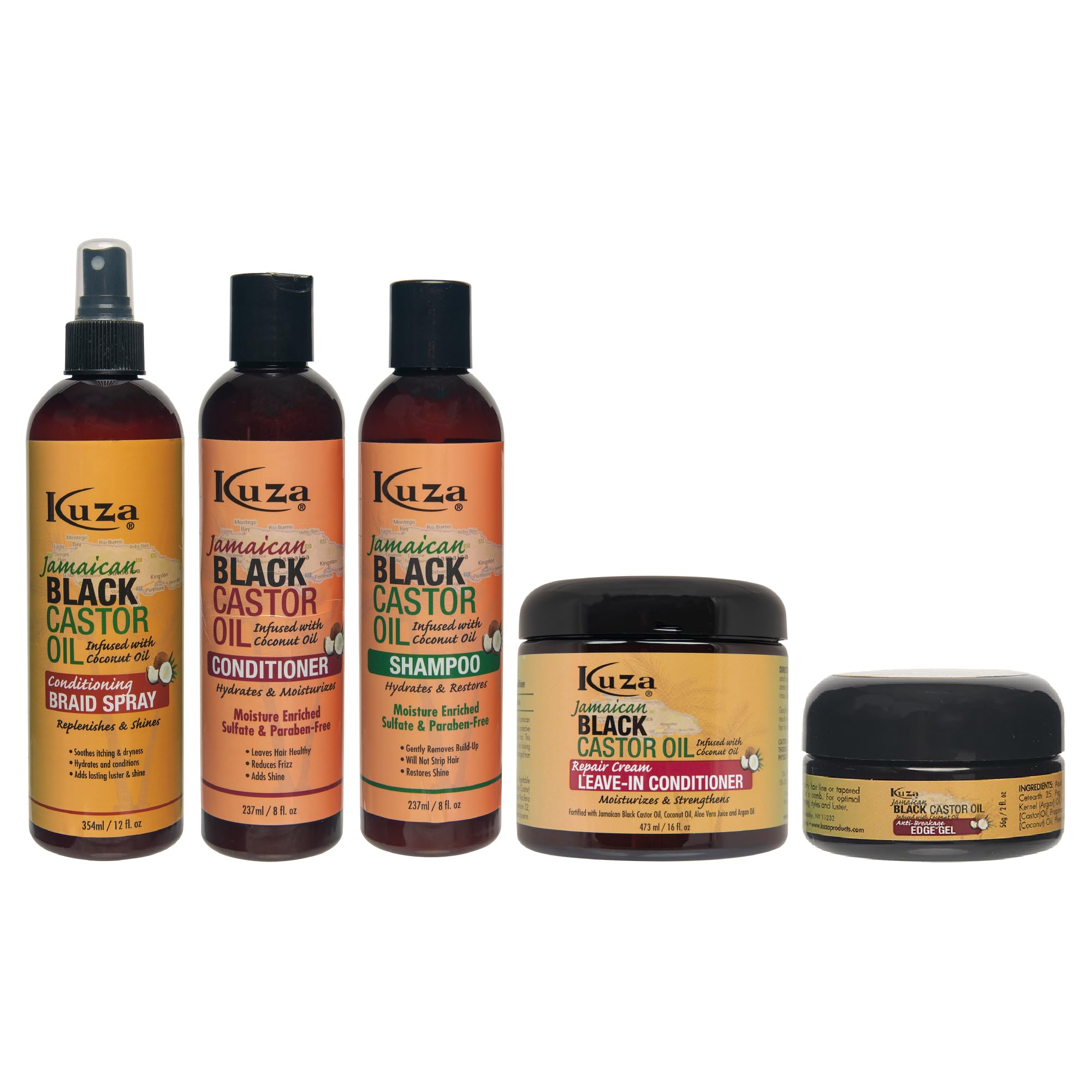 Kuza Jamaican Black Castor Oil Shampoo Infused With Coconut Oil for All Hair