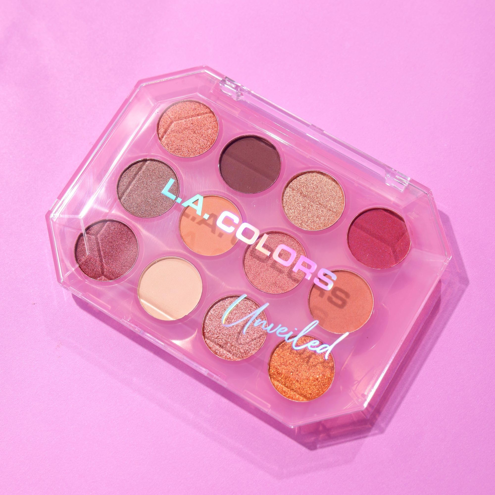 (18-pack) L.A. COLORS 12 Color Eyeshadow Palette, Unveiled C69011 - Thumbnail 3