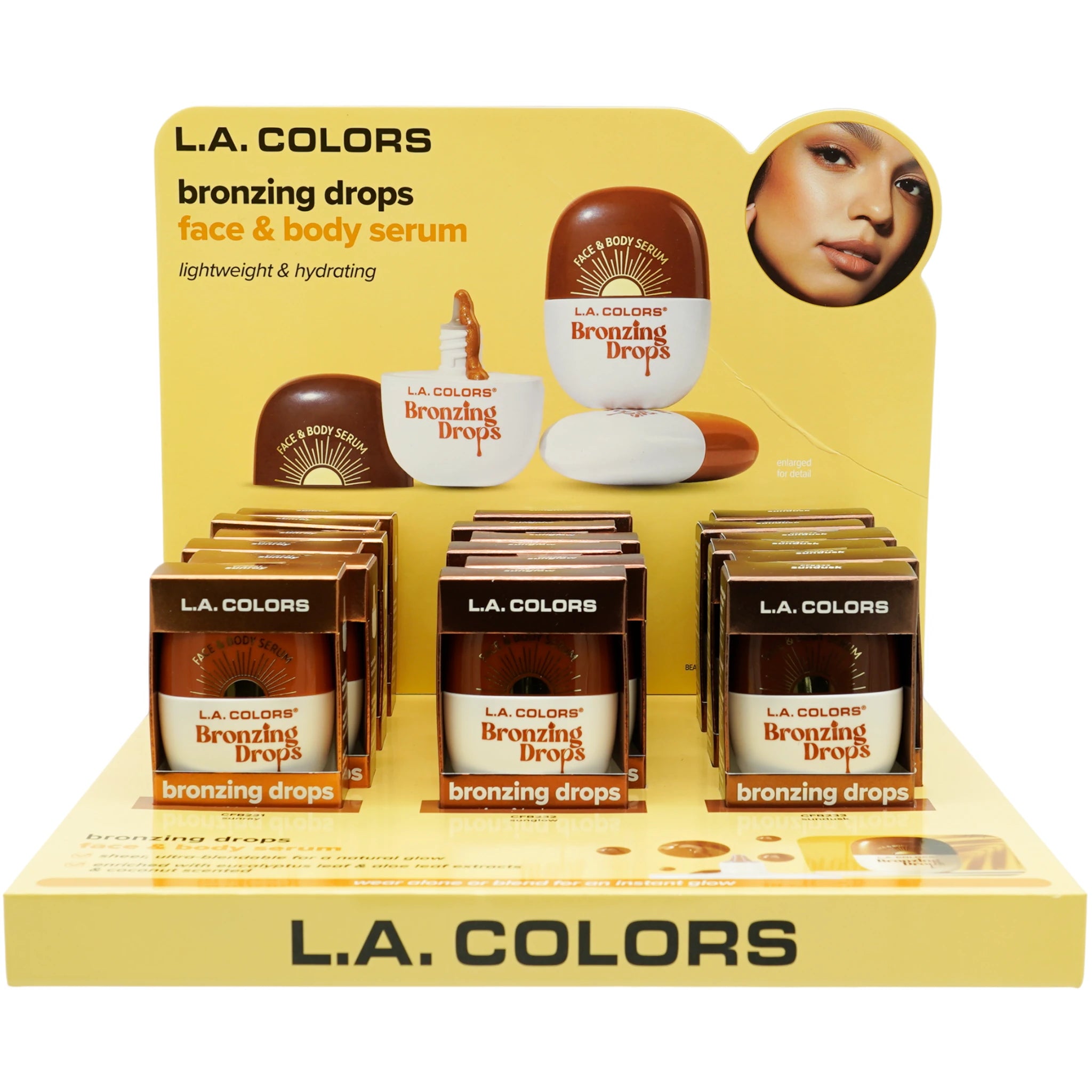 (18-pack) L.A. Colors Bronzing Drops - Face & Body Serum