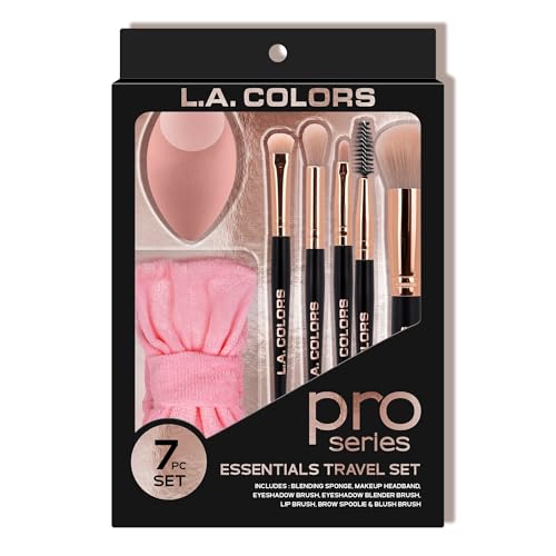 (4-pack) L.A. COLORS Pro Series - 7pc Essentials Travel Set, Pro Series - 7PC Essentials Travel Set CBR430W - Thumbnail 2
