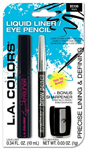 (12-pack) L.A. Colors Liquid Liner + Eyebrow Pencil (Set) - Thumbnail 2