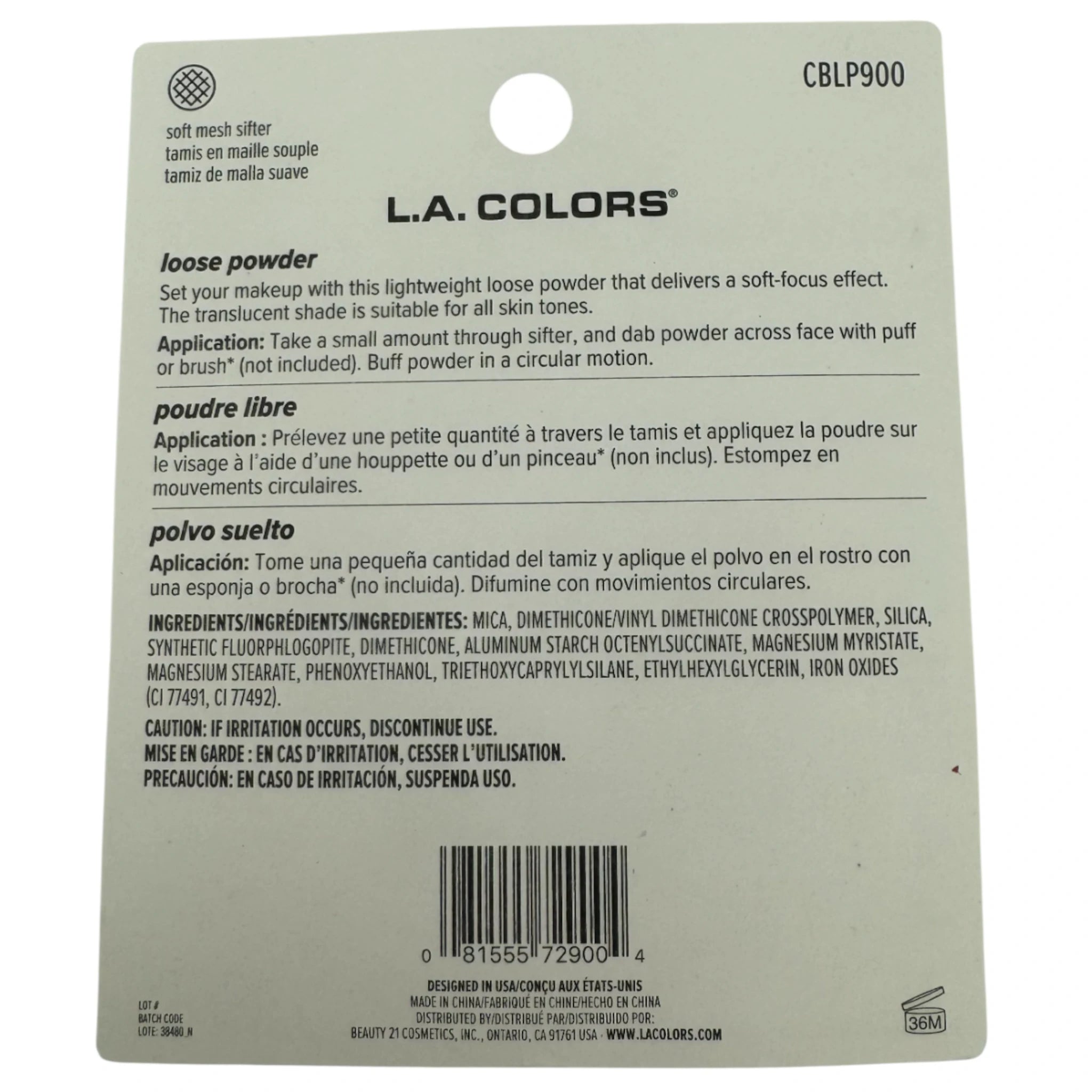 (3-pack) L.A. Colors Loose Finishing Powder Nude - Thumbnail 2
