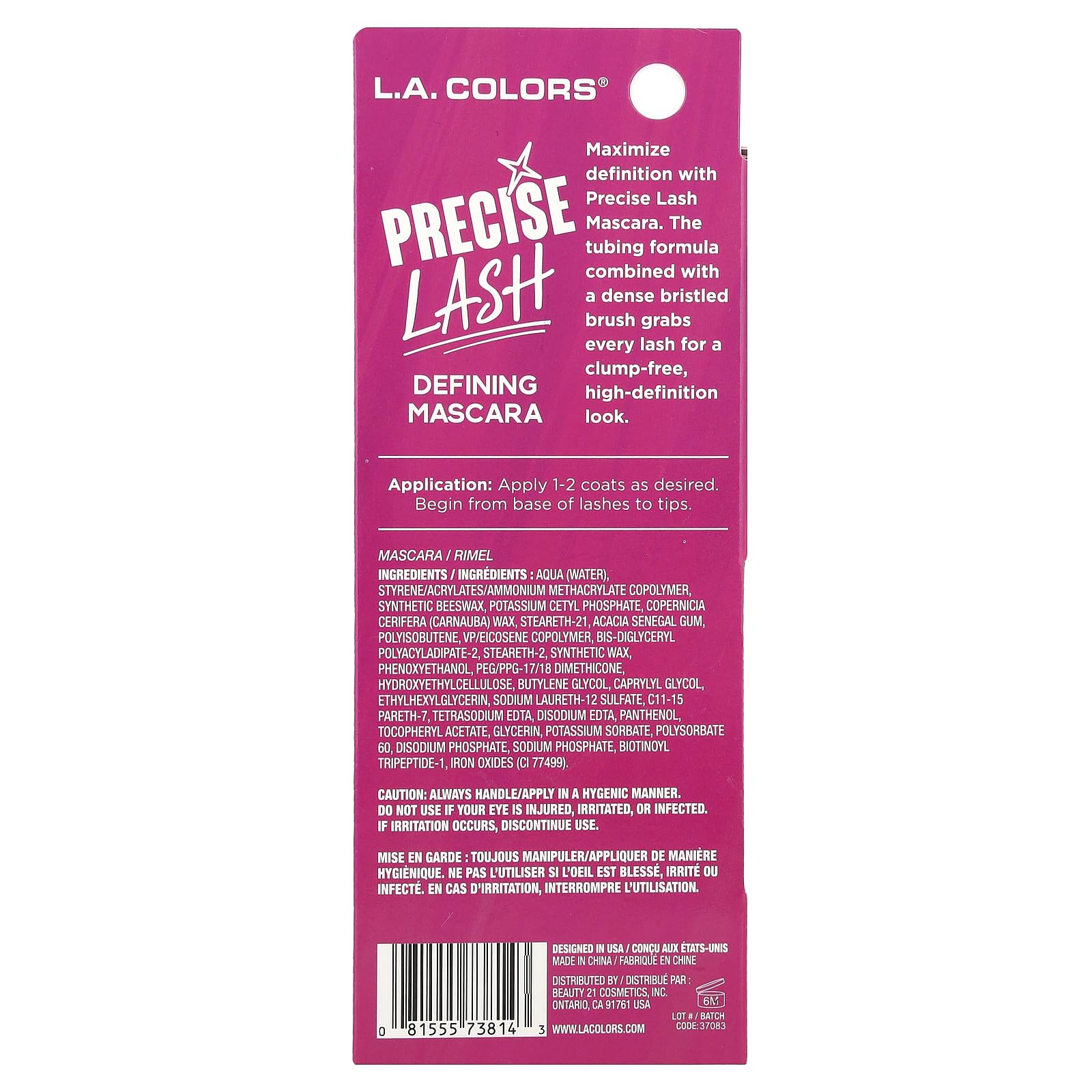(18-pack) L.A. Colors Precise Lash Mascara - Thumbnail 3
