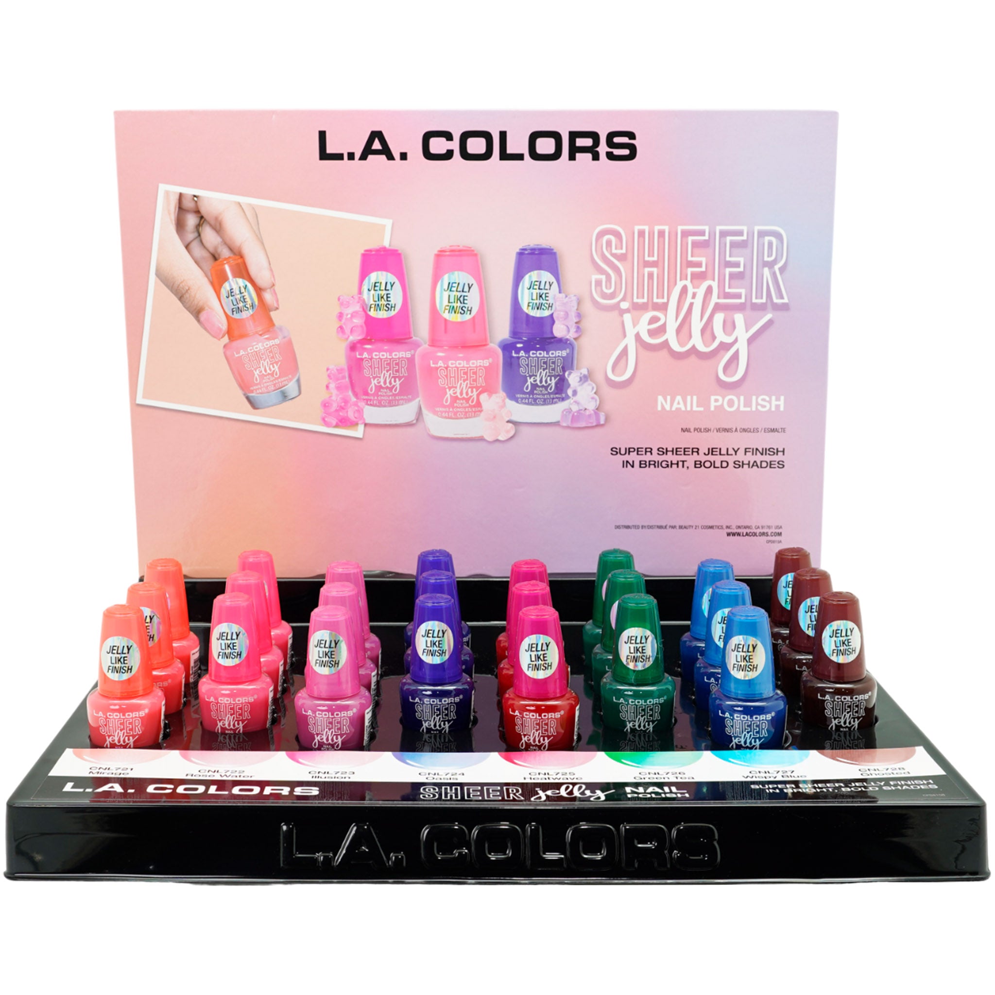 (24-pack) L.A. Colors Sheer Jelly Polish