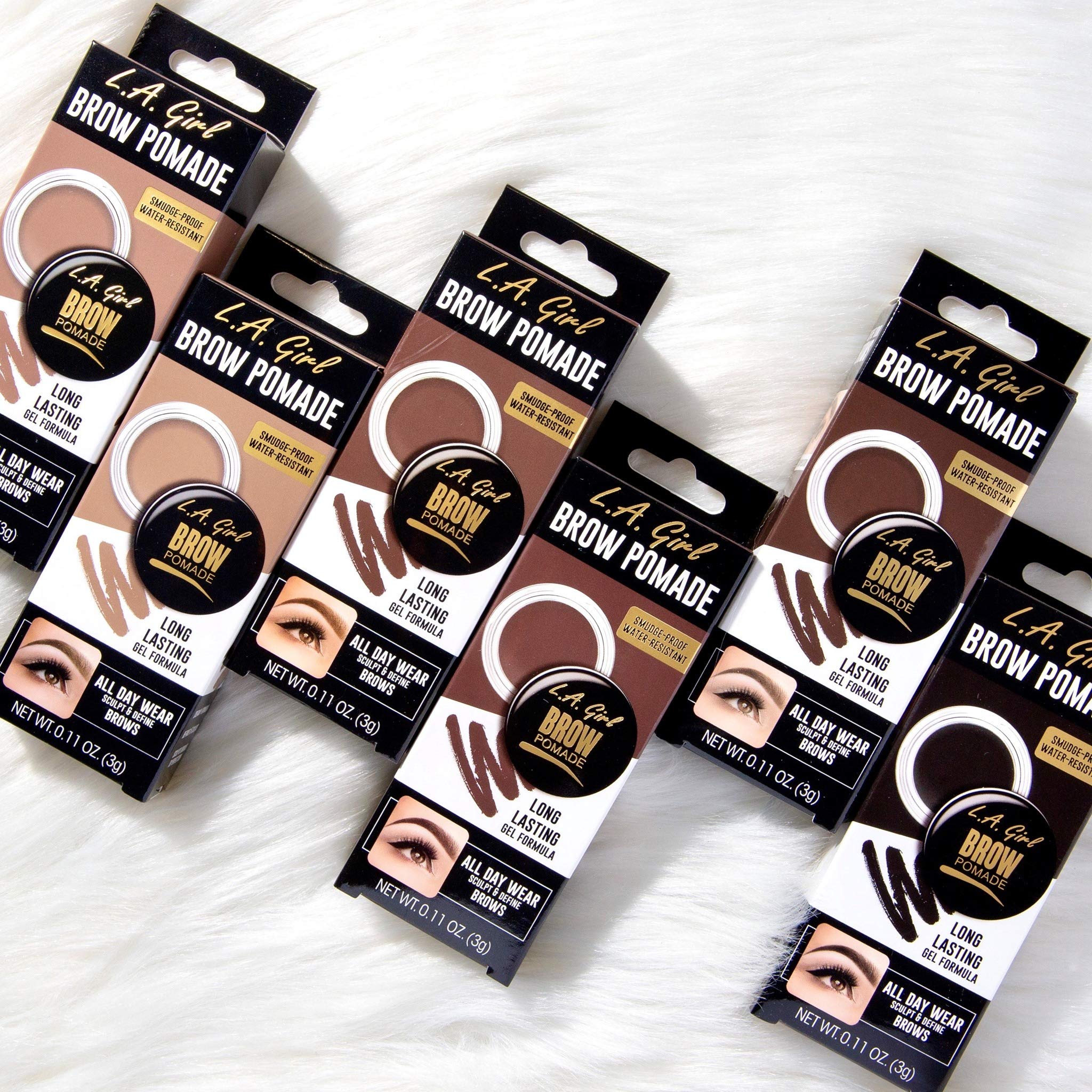(12-pack) L.A. Girl Brow Pomade, Dark Brown GBP365 - Thumbnail 2