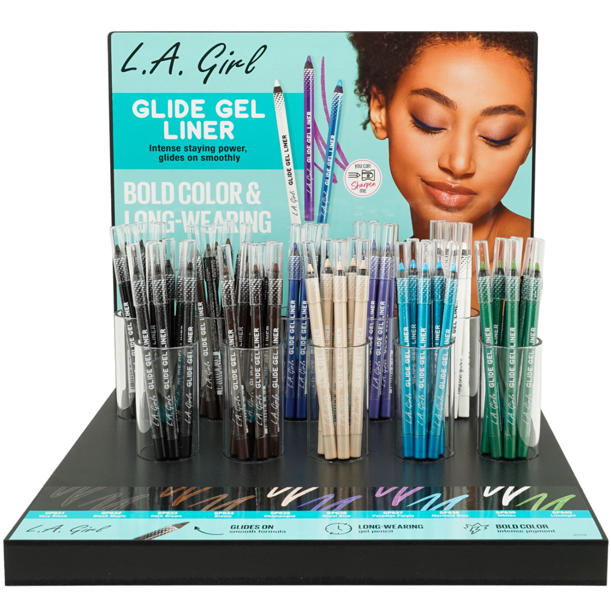 (10-pack) L.A. Girl L.A. Girl Glide Gel Liner® Pencil, Very Black GP631