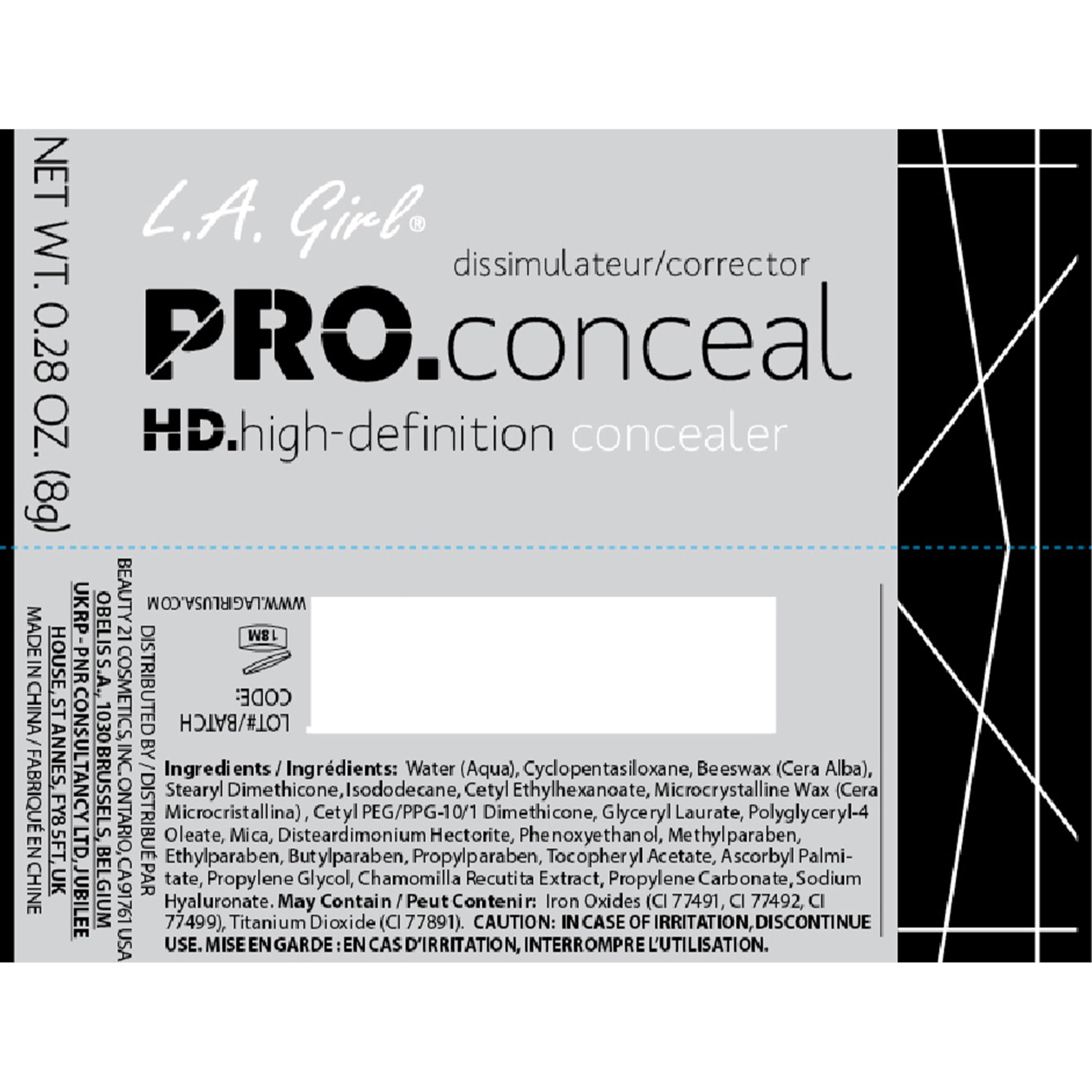 (12-pack) L.A. Girl Pro Conceal HD Concealer, Light Yellow Corrector, 0.28 Ounce (GC995)