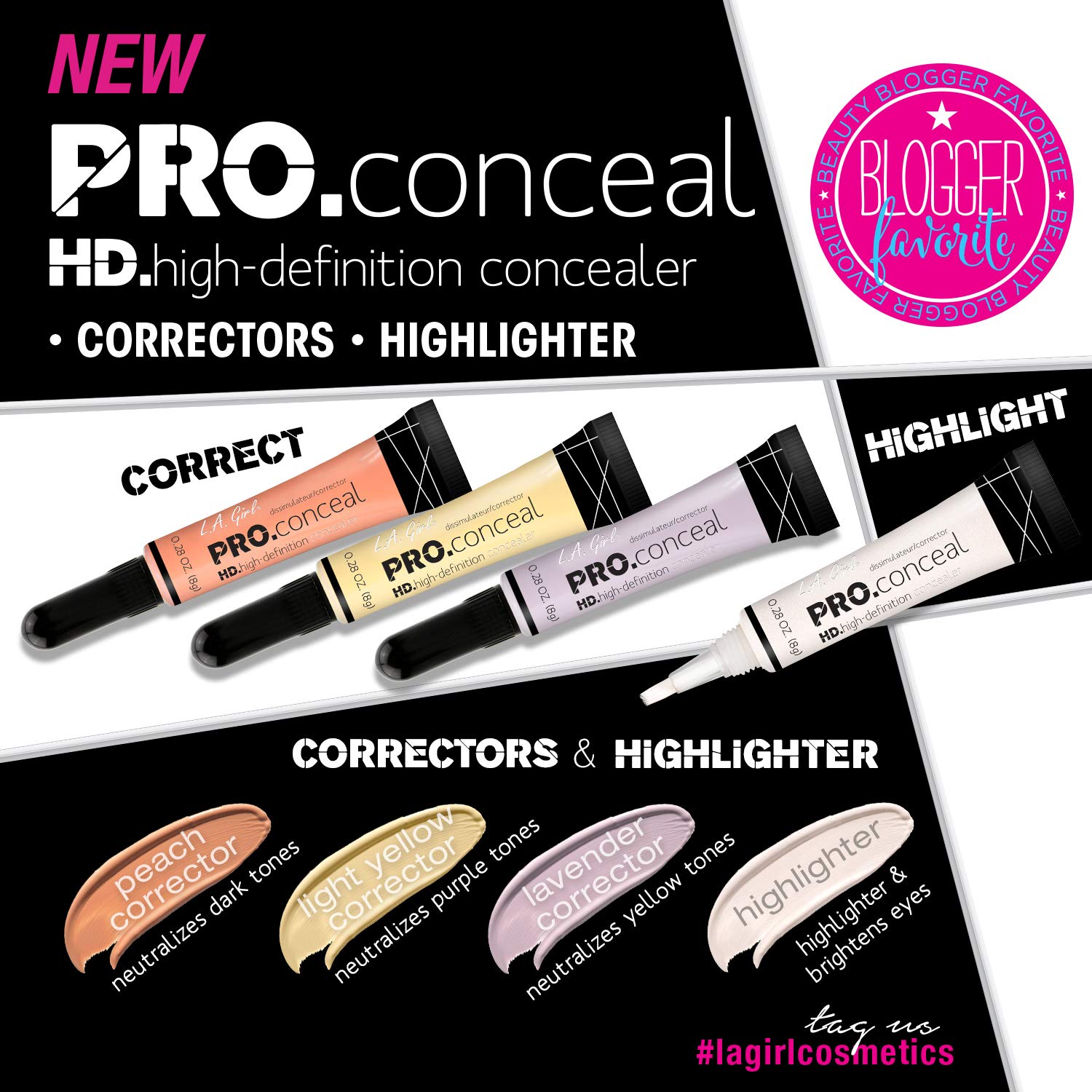 (12-pack) L.A. Girl Pro Conceal HD Concealer, Yellow Corrector, 0.28 Ounce - Thumbnail 2
