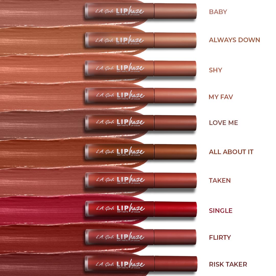 (10-pack) L.A. Girl Lip Haze Soft Matte Lip Color - Thumbnail 2