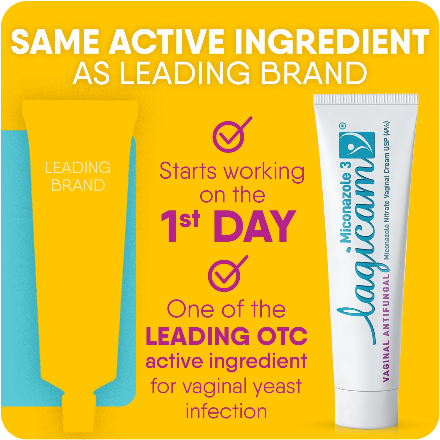 Lagicam 3 Day Vaginal Yeast Infection Treatment Start Working On the 1st Day - Thumbnail 3