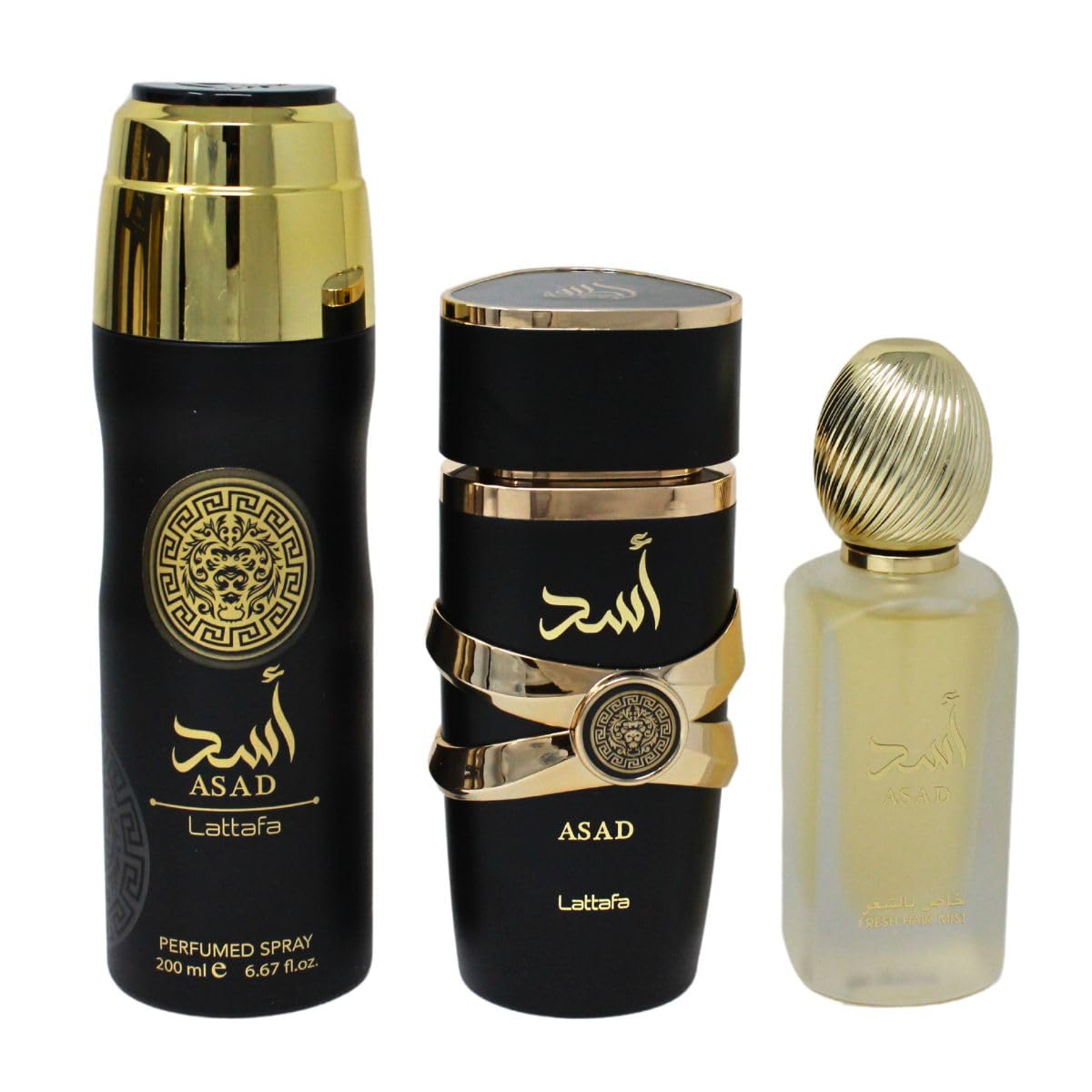 [Set] Lattafa Asad 3.4 M + 1.7 Hair Mist+ 6.7 Body United Arab Emir. 24pcs Bybox EDP - Thumbnail 2