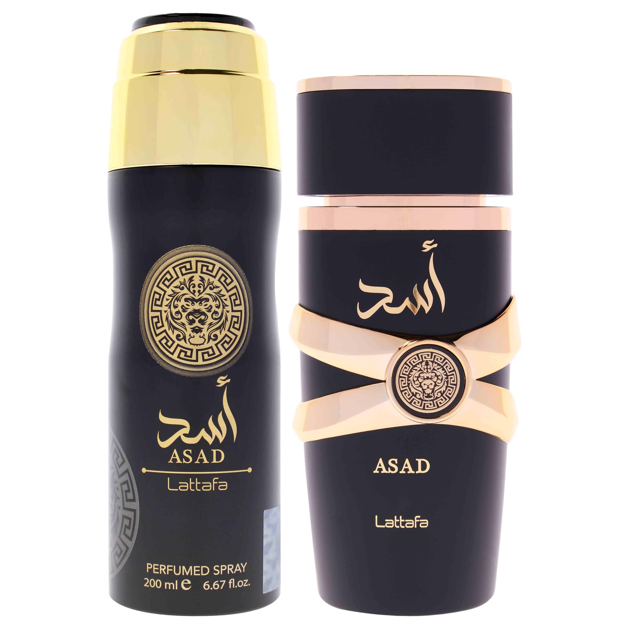 [Set] Lattafa Asad 2 Pc Deodorant EDP 3.4 oz - Thumbnail 2