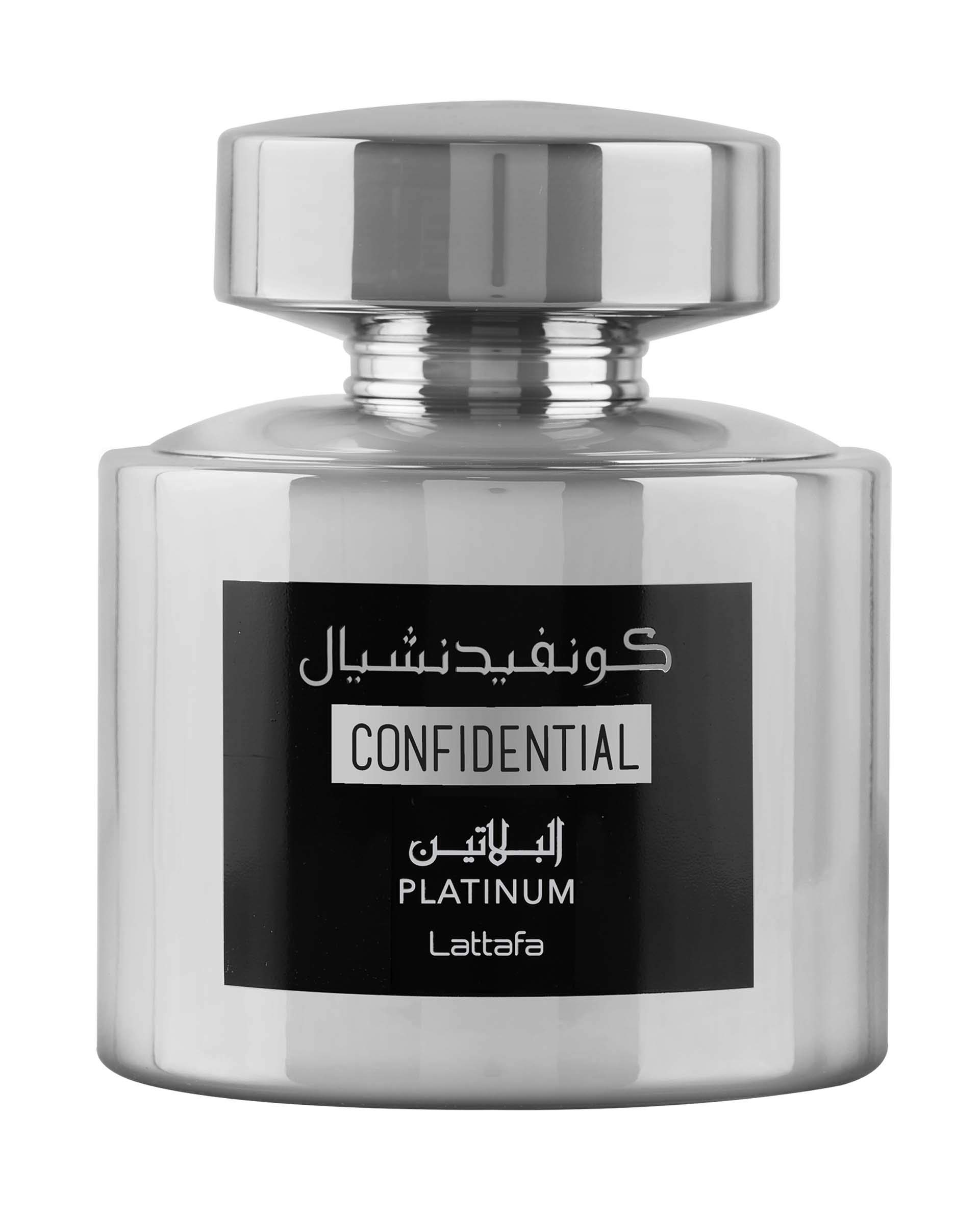Lattafa Unisex Confidential Platinum Fragrances 6291107459714 Unisex EDP 3.4 oz - Thumbnail 3